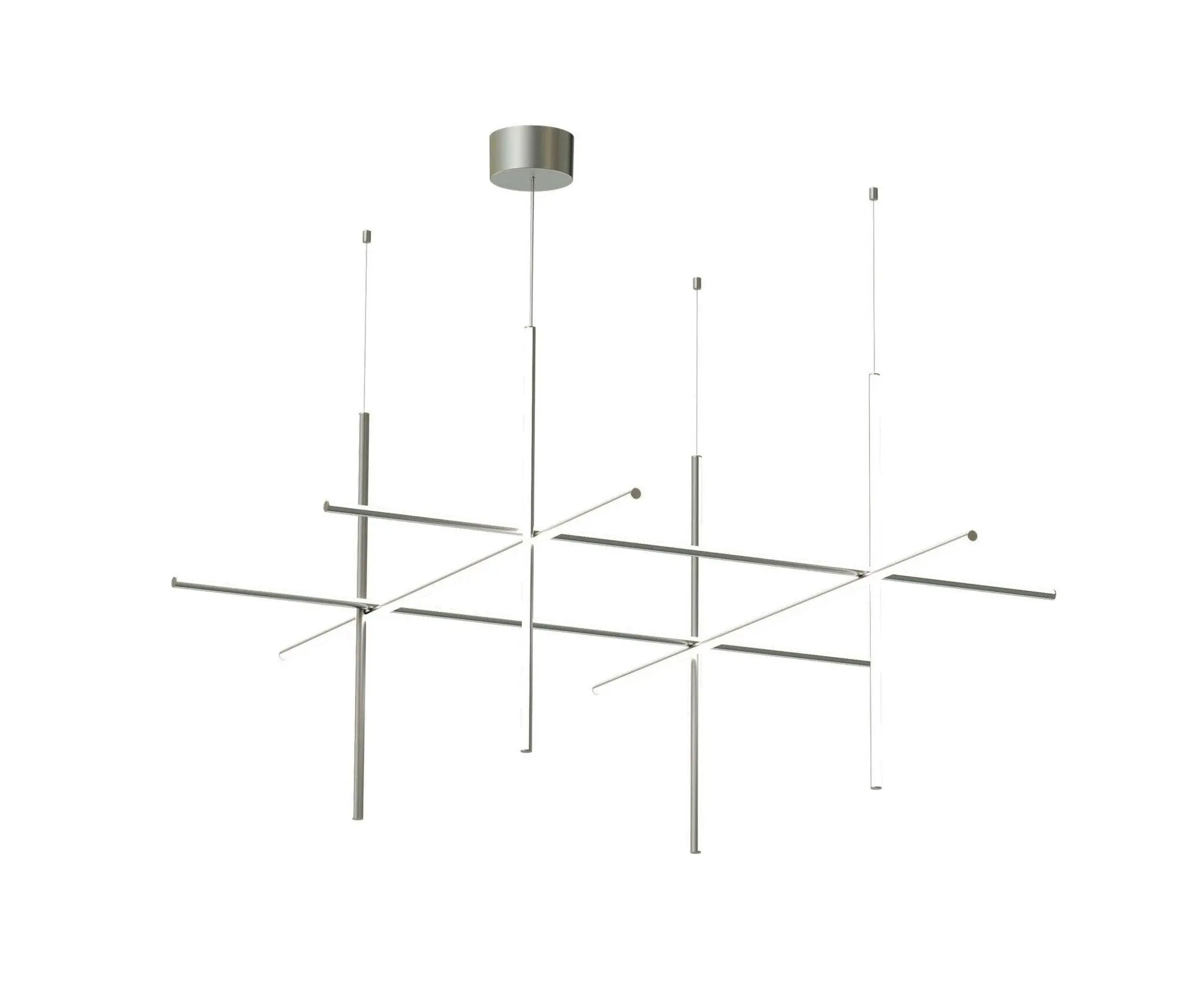 Lampa wisząca COORDINATES 4 srebrny – styl minimalistyczny