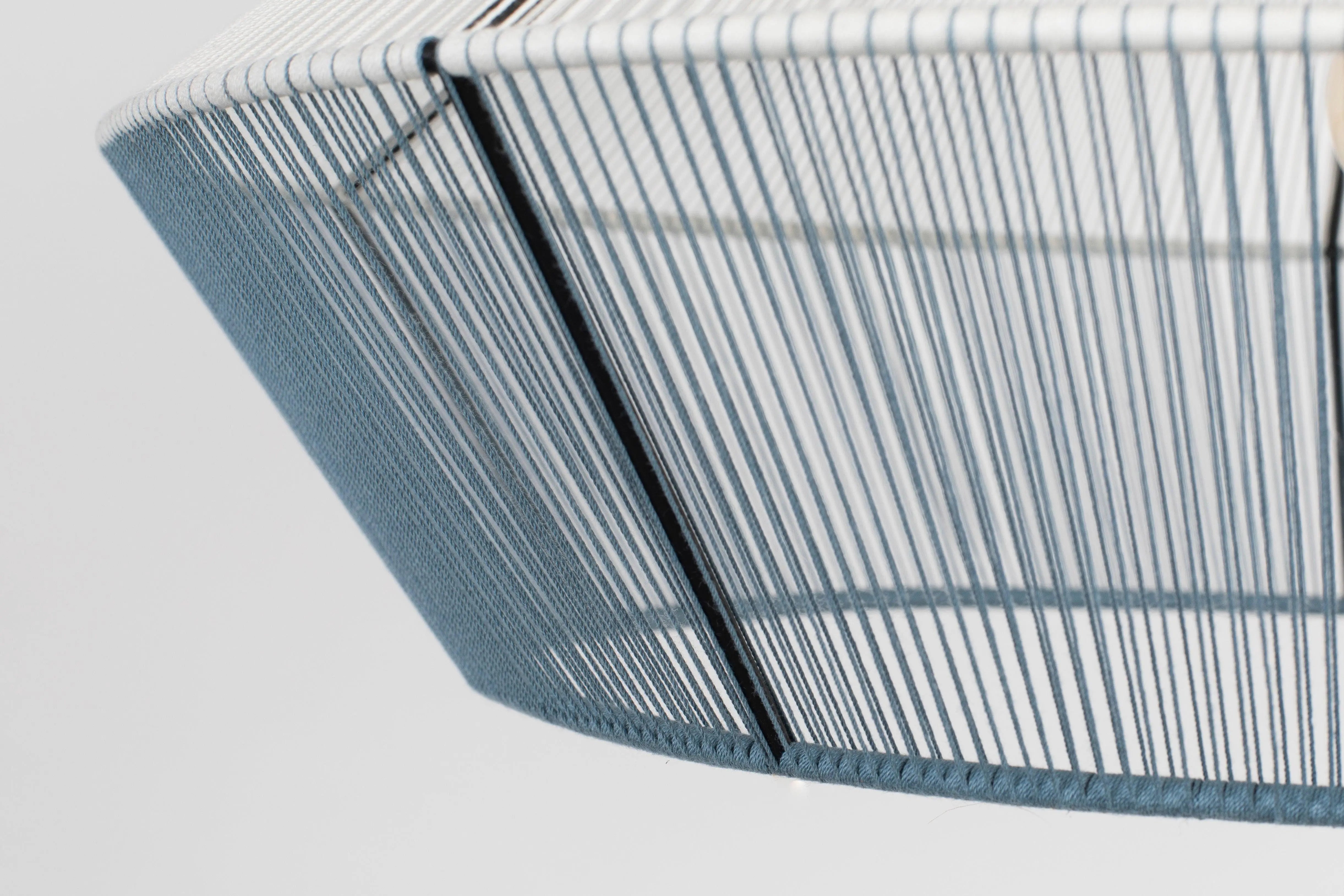 Lampa wisząca FAIRY błękitny – bawełna i metal
