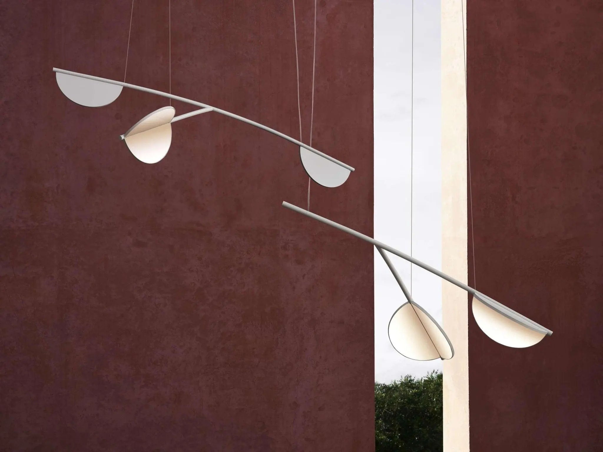 Lampa wisząca krótka ALMENDRA ORGANIC biały – Flos