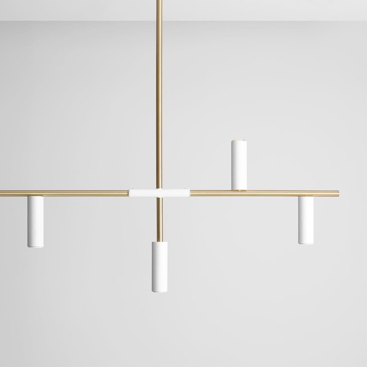 Lampa wisząca TREVO biały z mosiężnym wykończeniem Artera Eye on Design