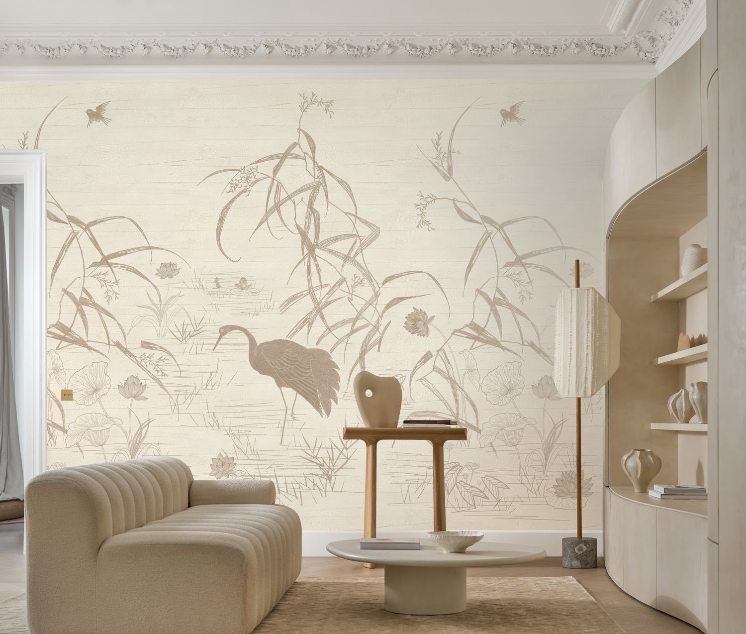 NUIDO mural ivory with beige