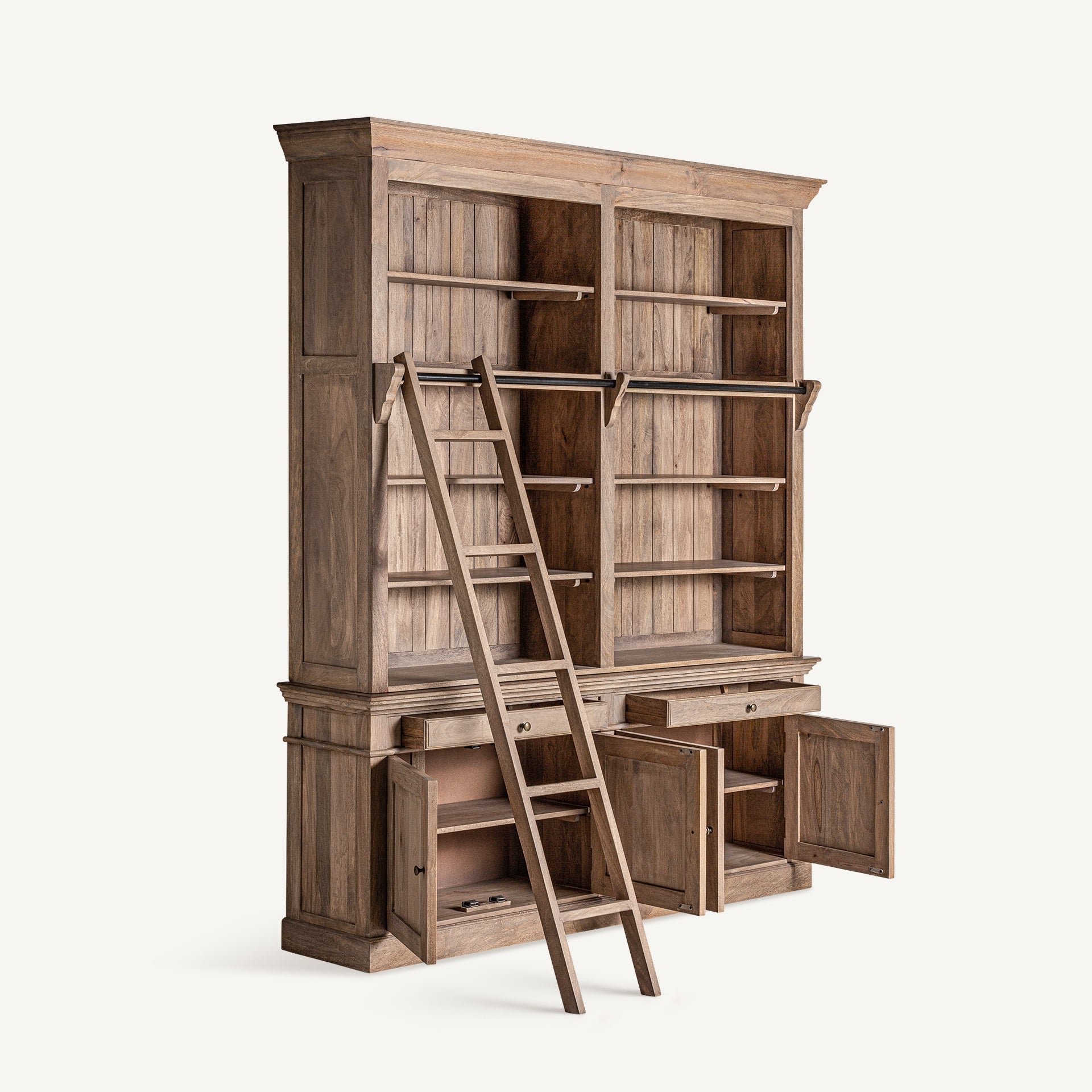 Biblioteczka MANDERN drewno mango