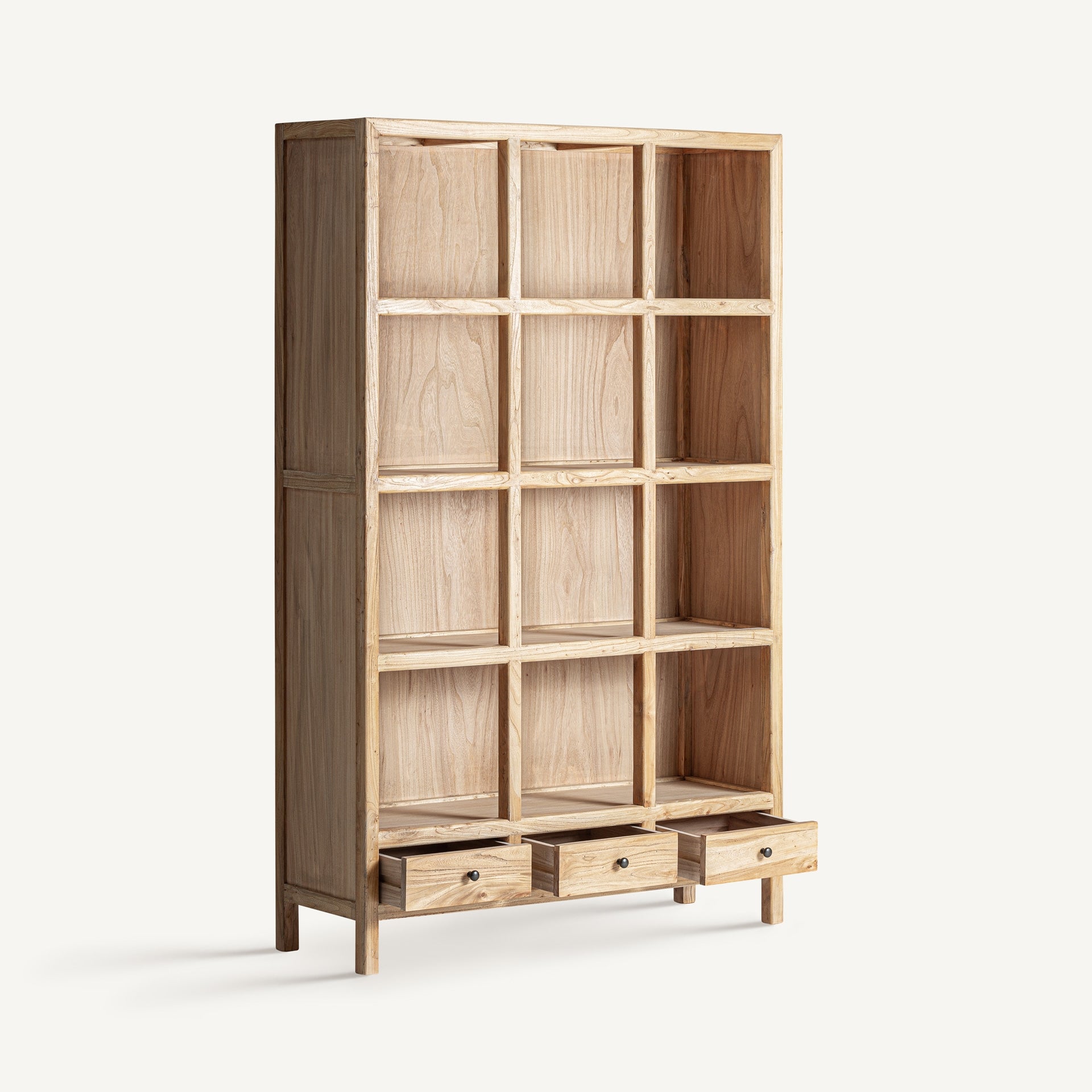 Regał BRECEY drewno z recyklingu