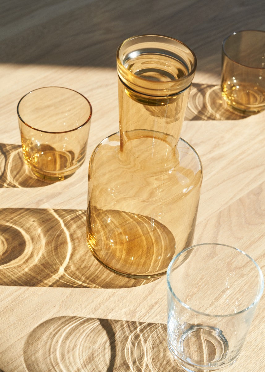 Set von Gläsern RAISE in Bernsteinfarbe