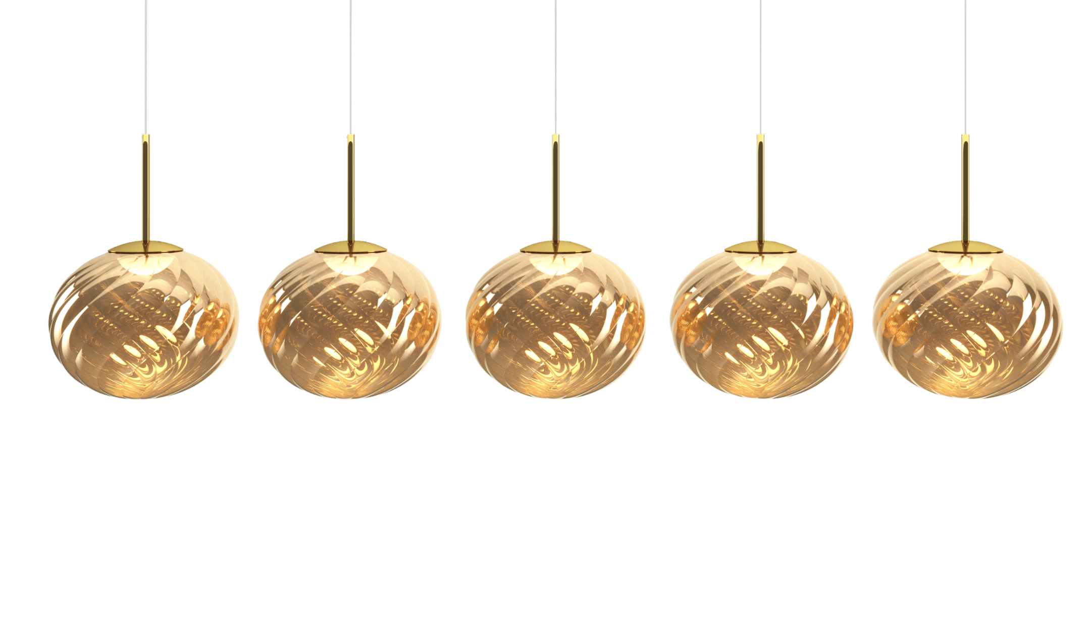 Lampa wisząca WHIRL LINEAR złoty