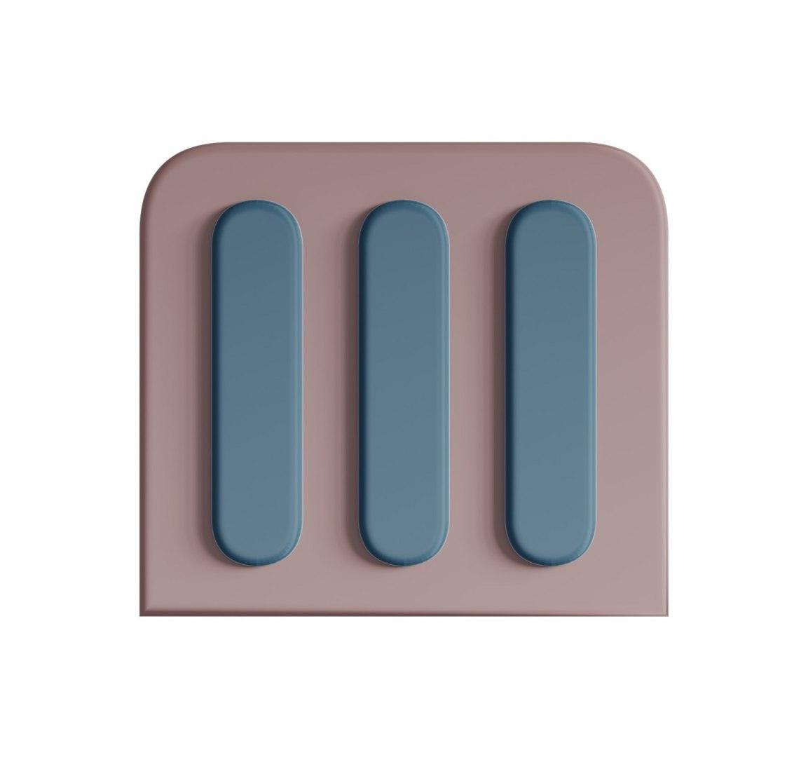 Łóżko tapicerowane BISQUIT różowy z niebieskim Happy Barok Eye on Design