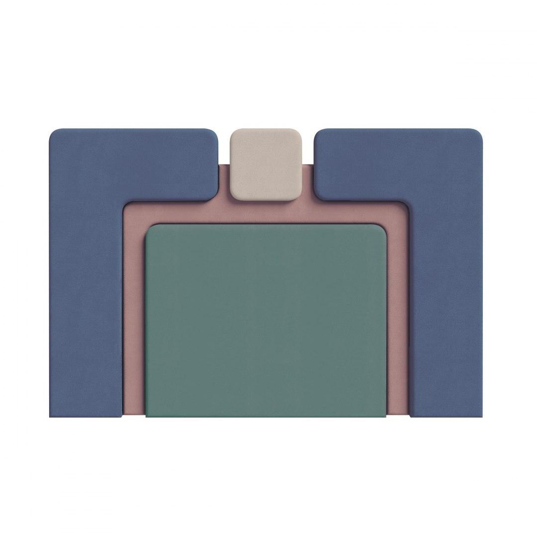 Łóżko tapicerowane PLUM 6 morski z granatowym Happy Barok Eye on Design