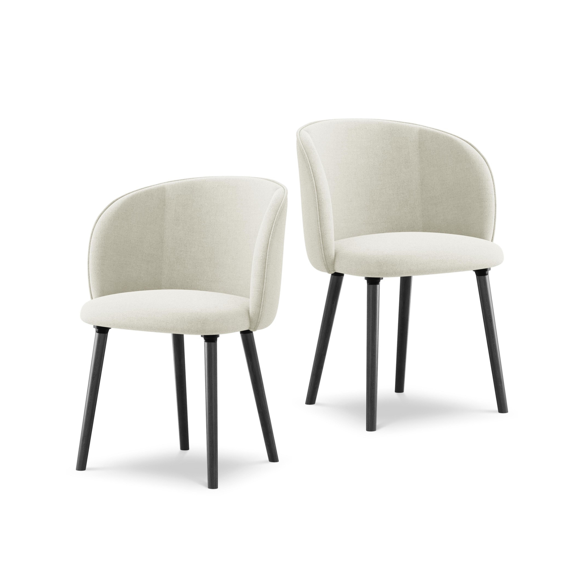 Krzesło MAIA beżowy z czarną dębową podstawą