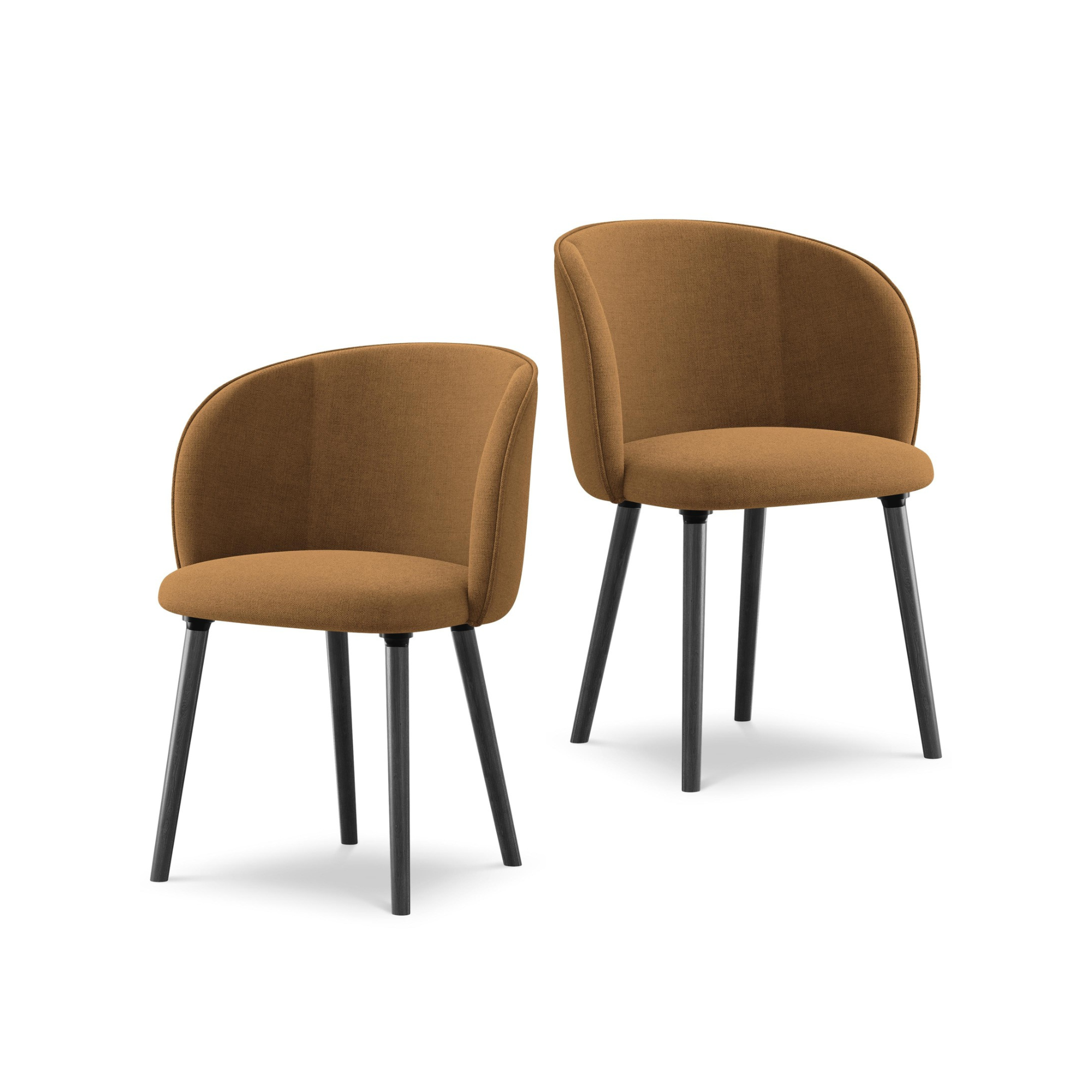 Krzesło MAIA terakota z czarną dębową podstawą