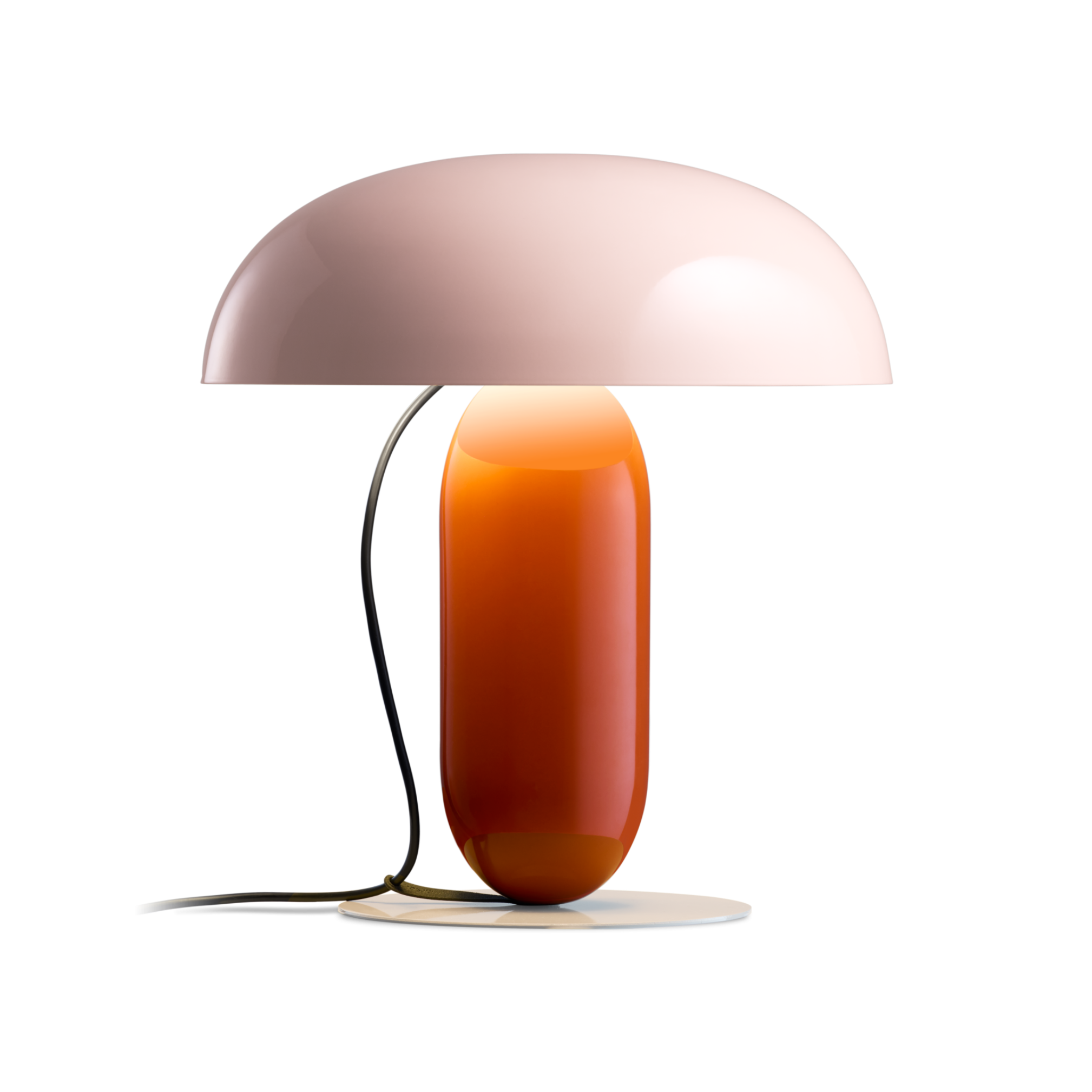 GAMBOSA Table Lamp Pink with Orange Base