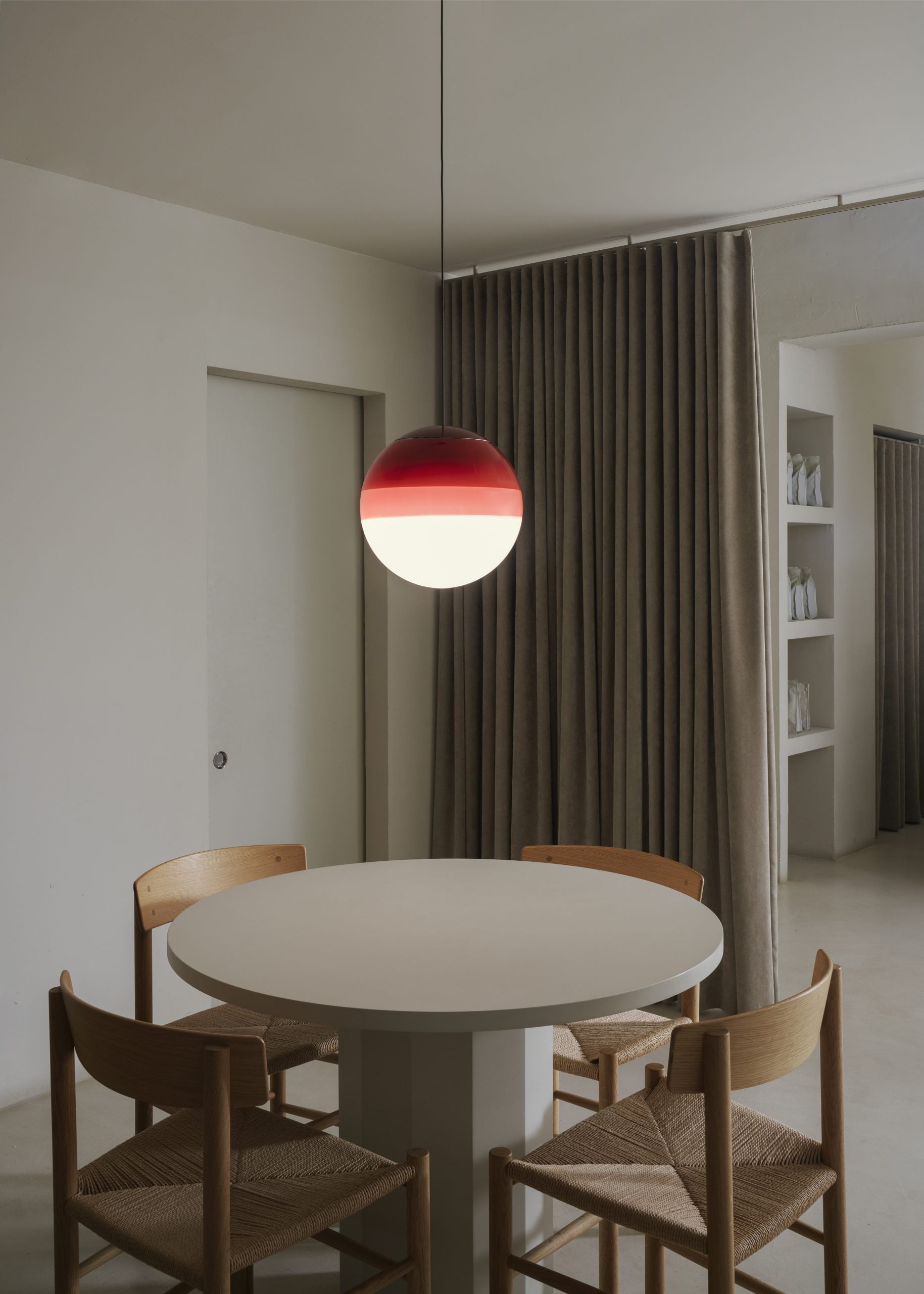 Pendelleuchte DIPPING burgunderrot