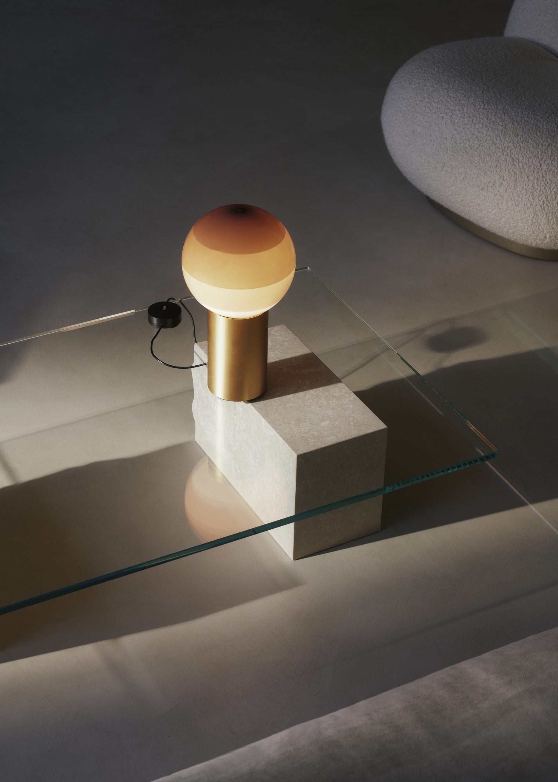 Akku-Lampe DIPPING burgunderrot