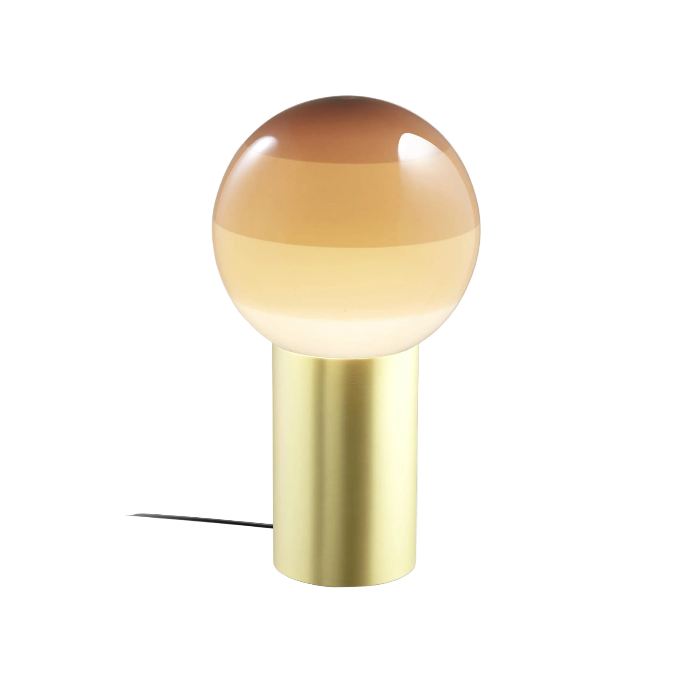 Tischlampe DIPPING creme mit goldenem Fuß