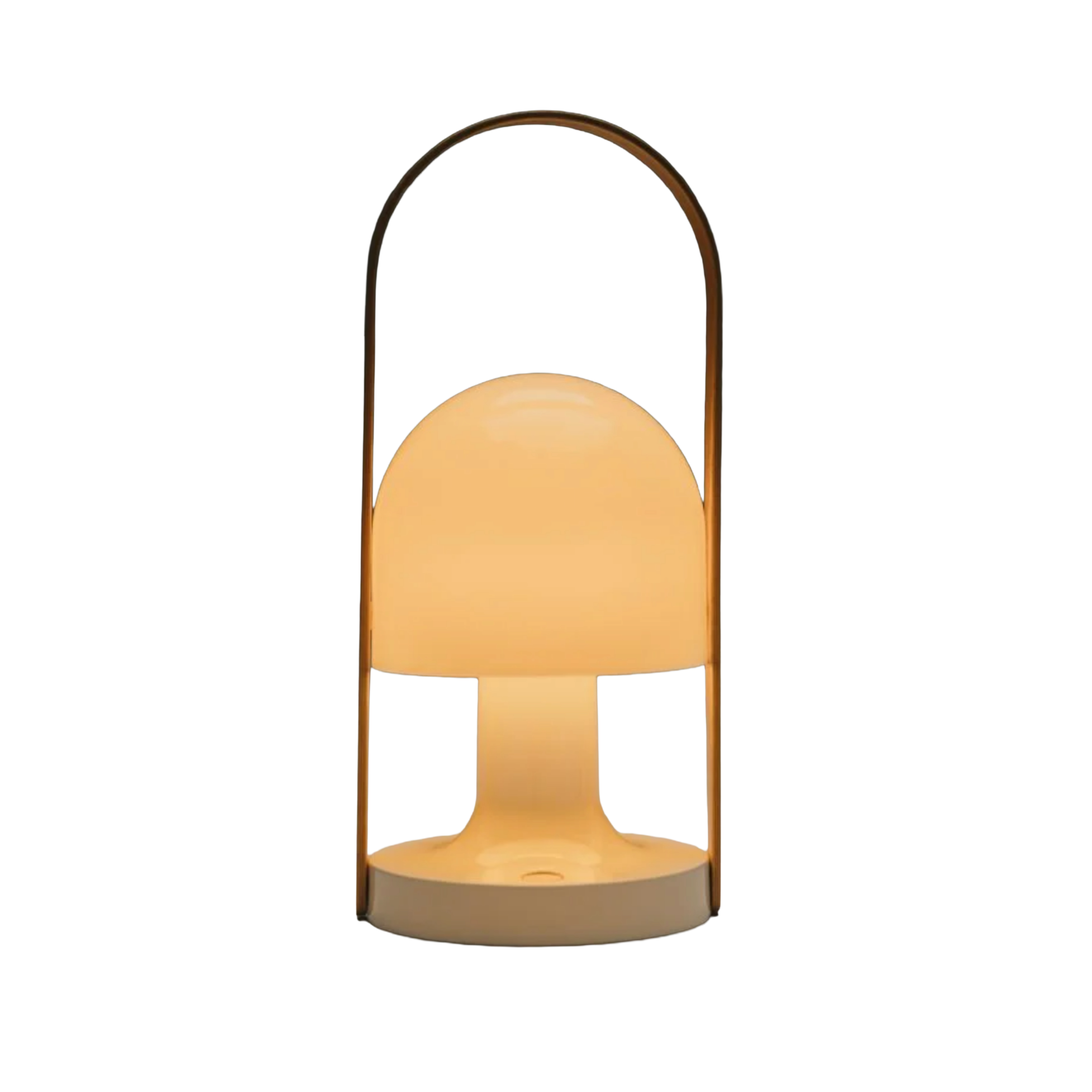 Tragbare FOLLOWME Lampe in Weiß mit Braun