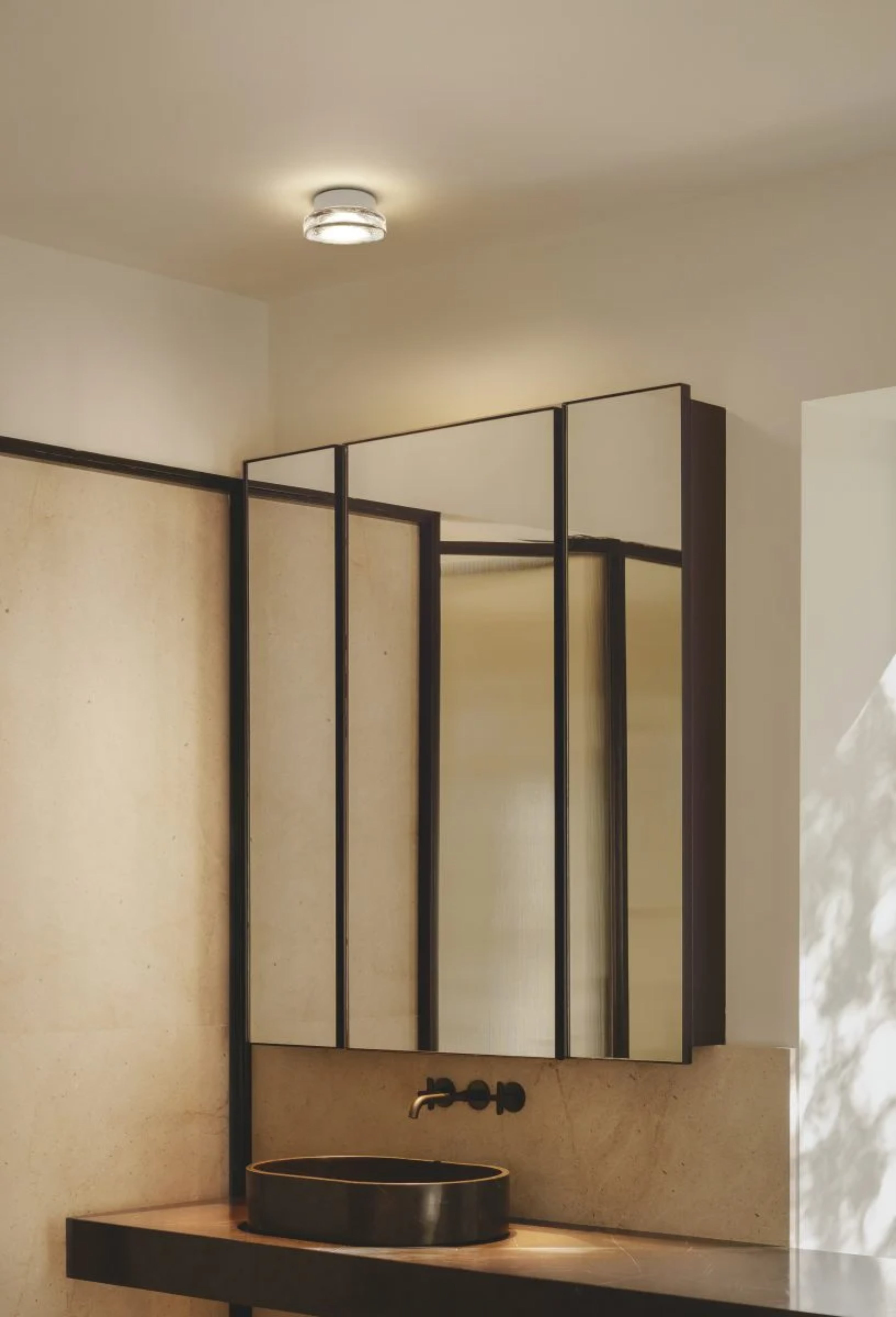 Außenlampe ROC weiß mit Glas