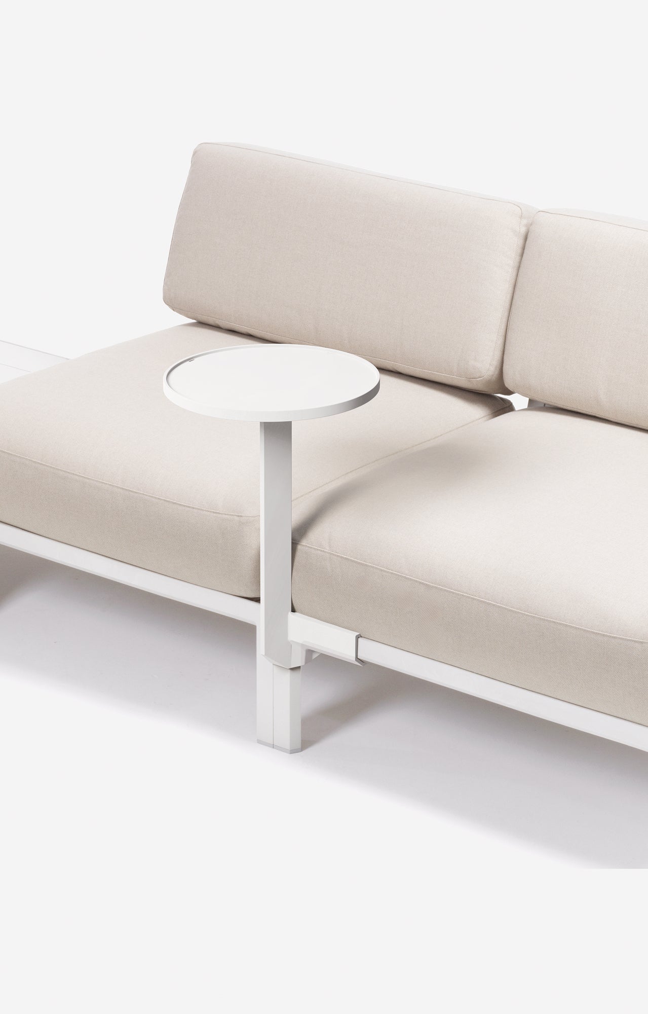 MAXIMO 5 Modular Outdoor Corner Sofa in Thyme Green with Chalk Base