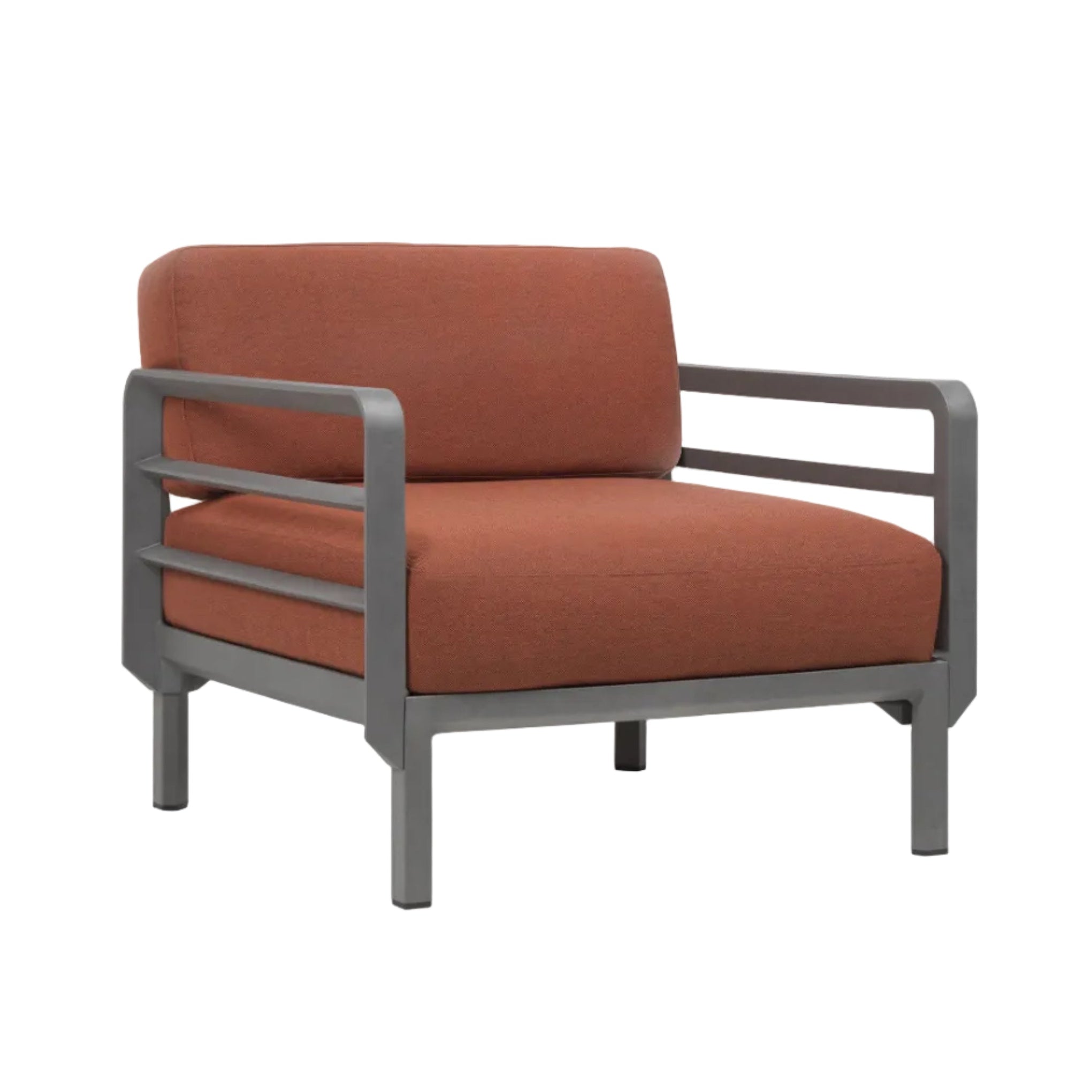 MAXIMO Outdoor Armchair in Cinnamon with Graphite Base