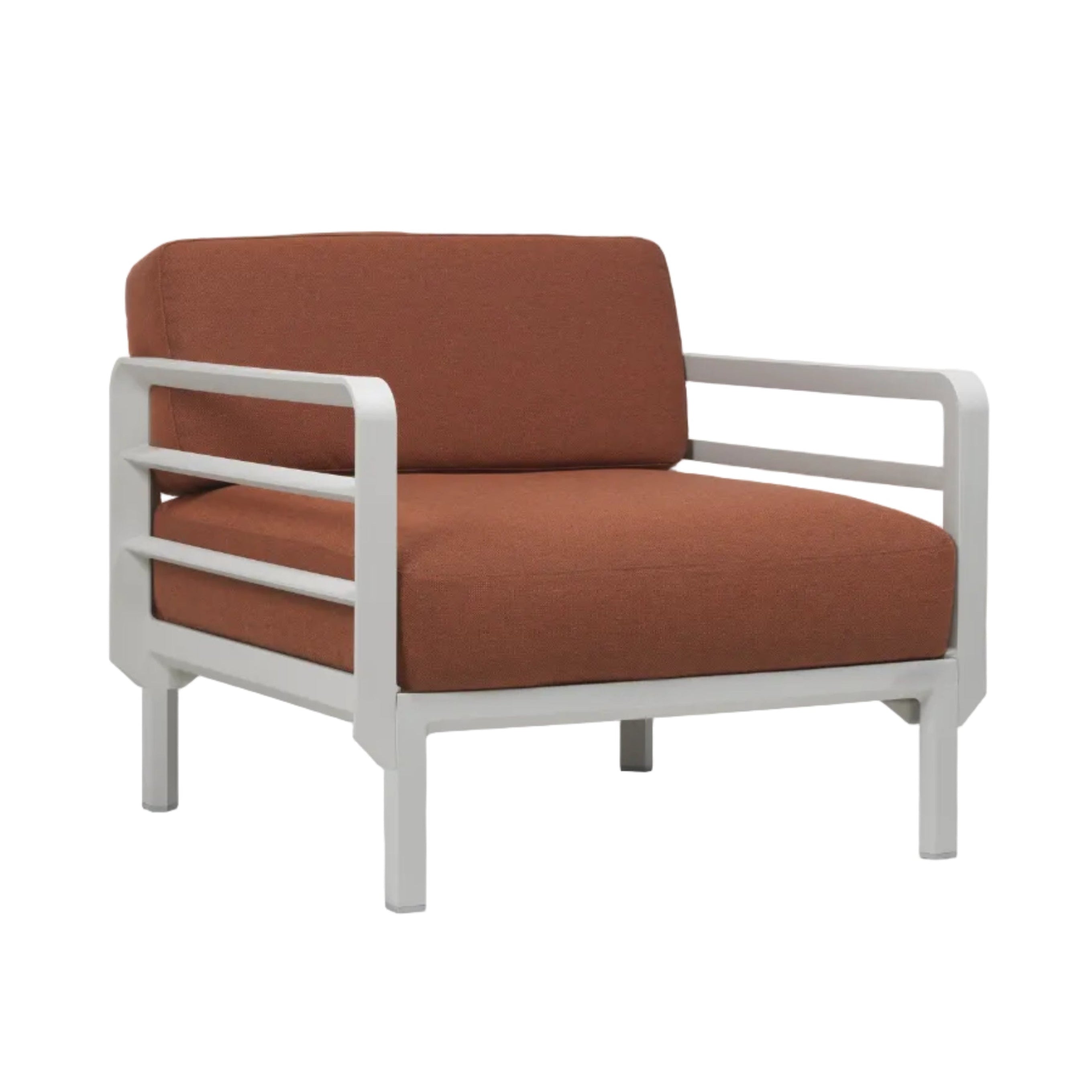 MAXIMO Outdoor Armchair in Cinnamon with Chalk Base