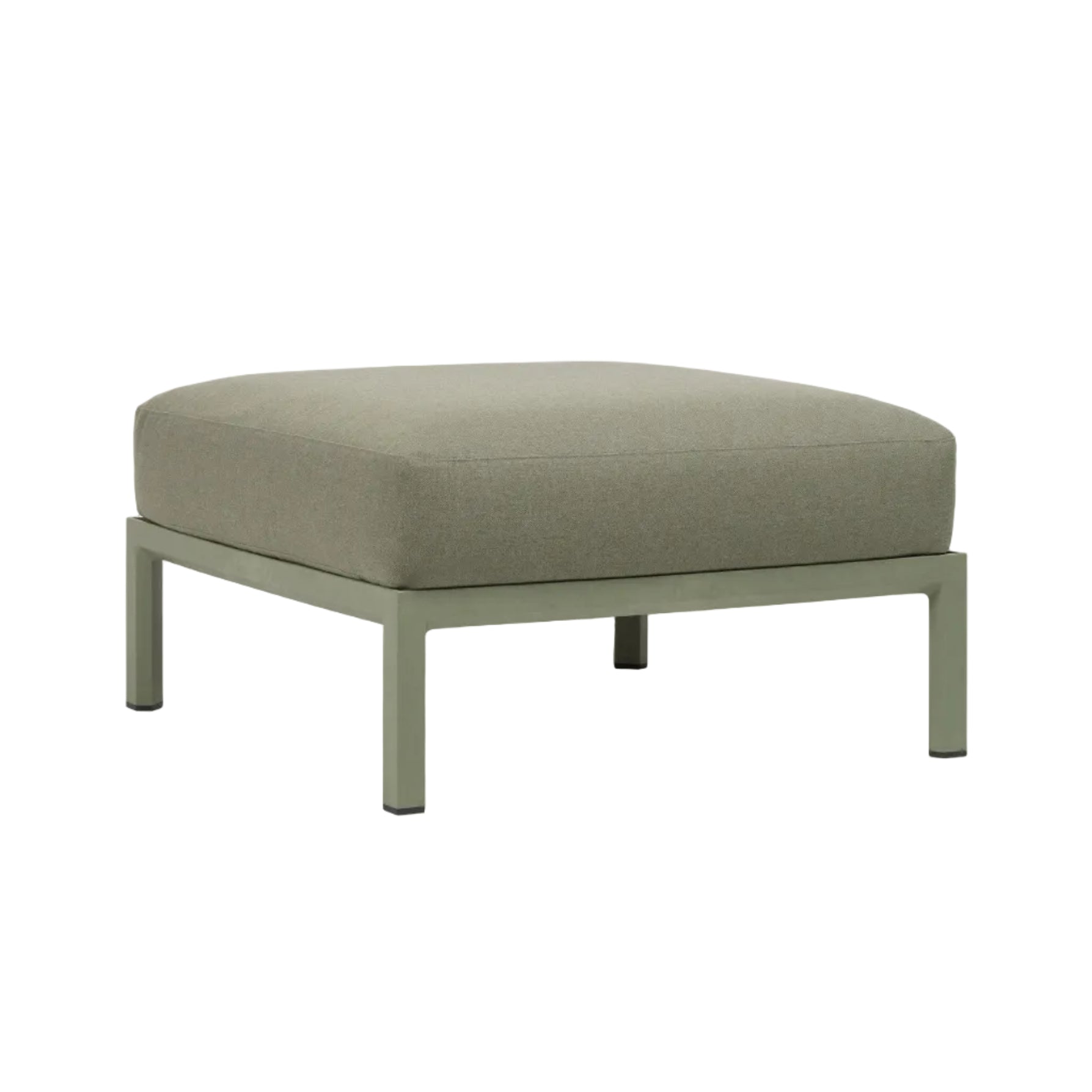 MAXIMO Outdoor Pouf in Thyme Green with Green Base
