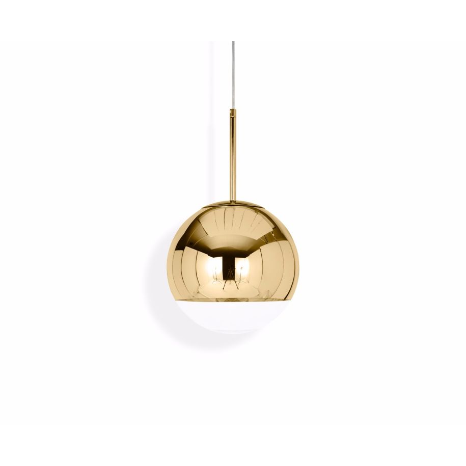 Spiegelkugel hängende Lampe golden
