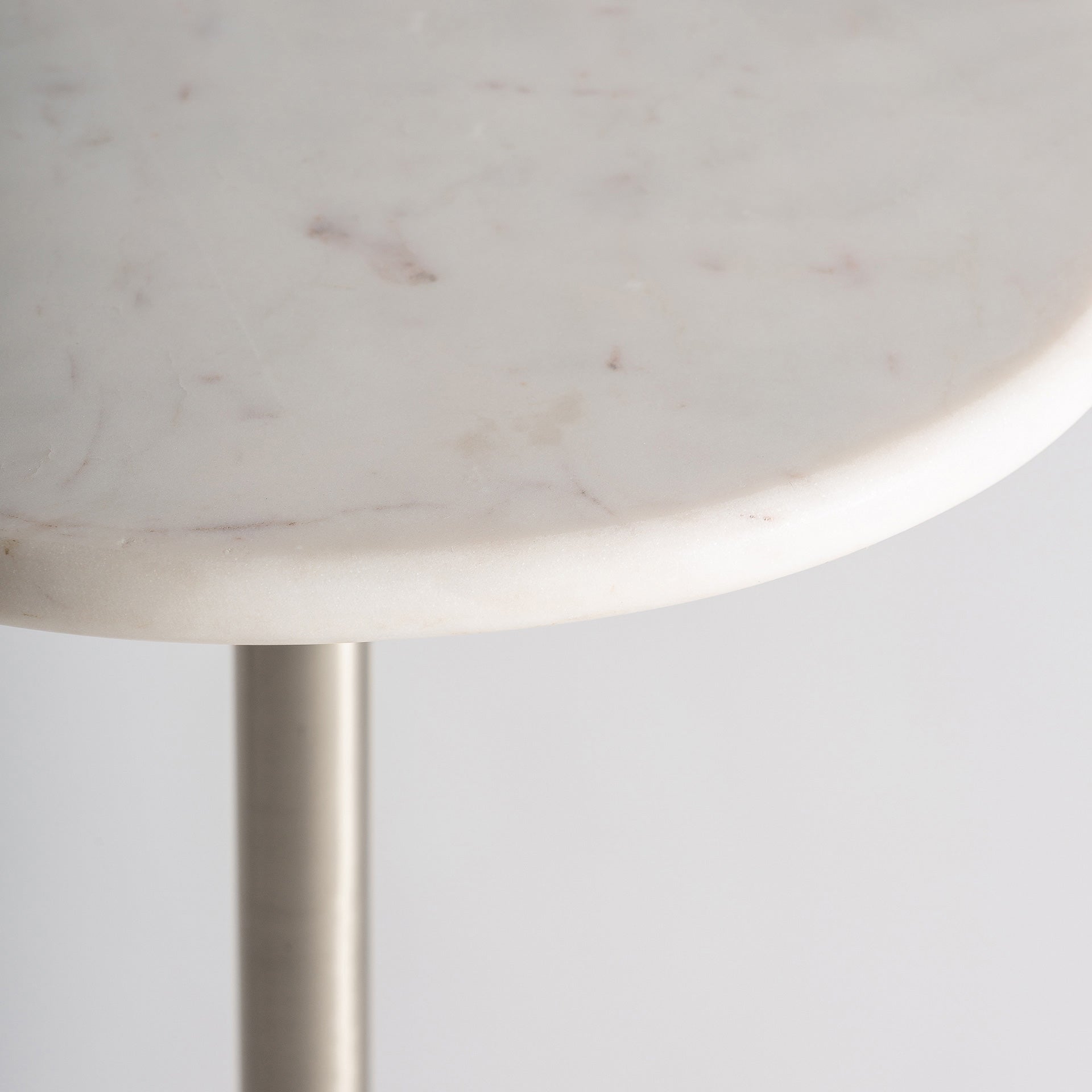 MURANO Side Table with Gray Glass and Marble Top