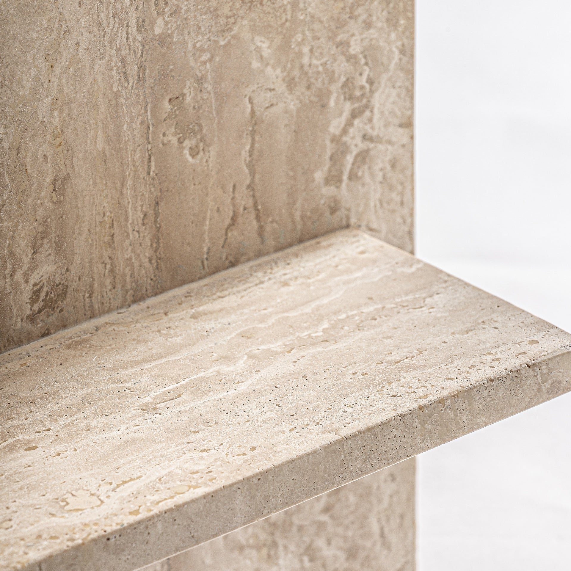 THIENNES Round Top Side Table Travertine