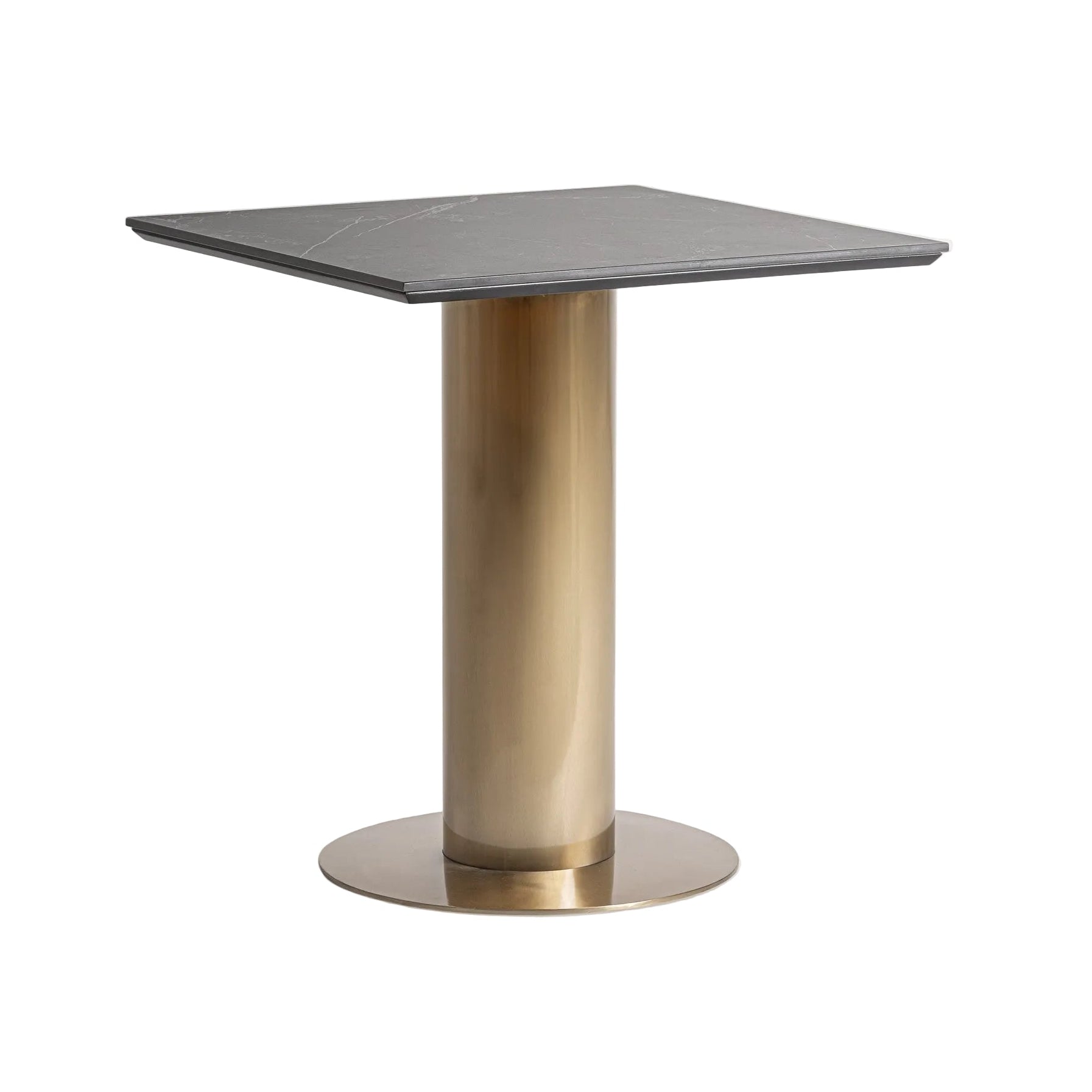 Barhocker TASQUE schwarz mit goldenem Fuß