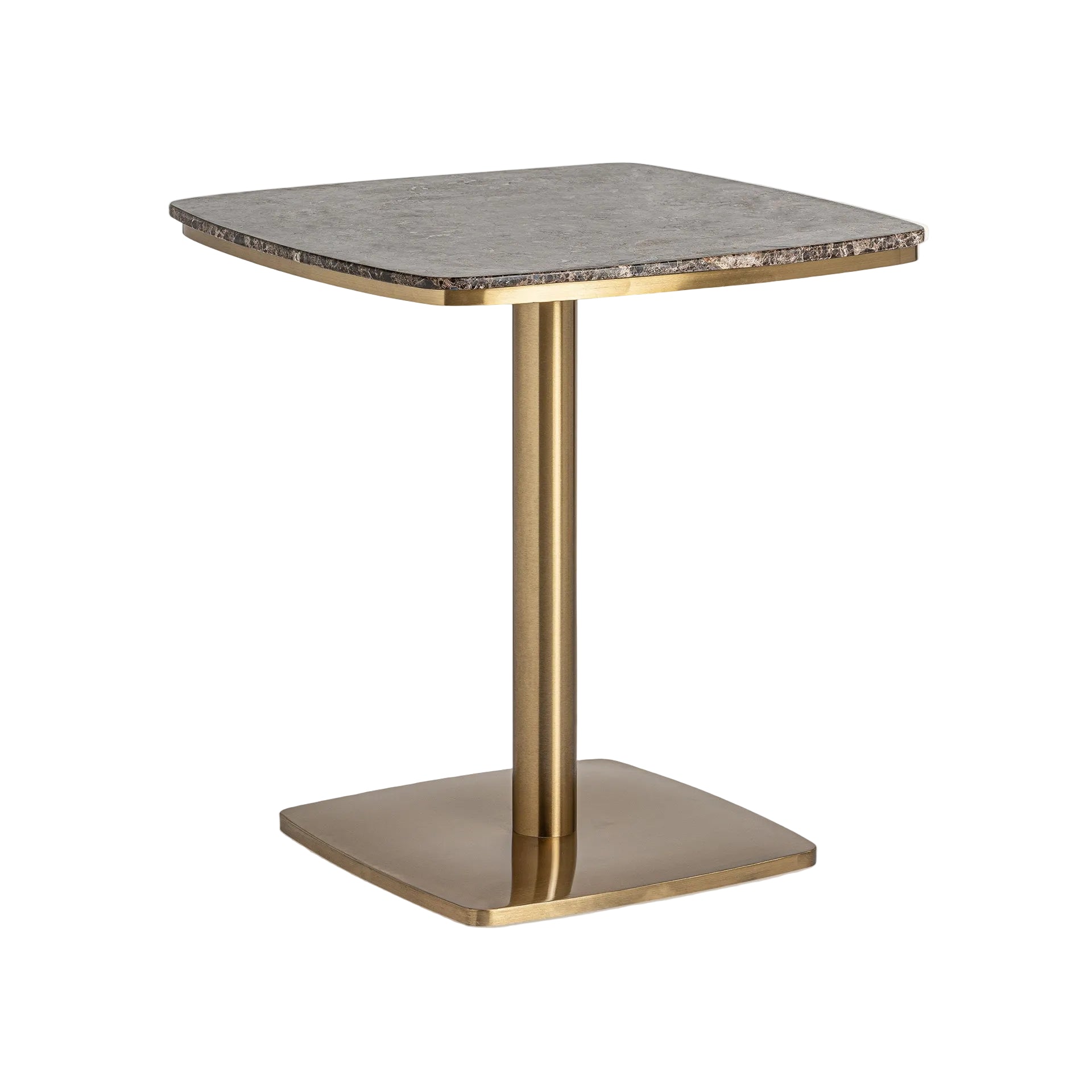 Barhocker VALREAS brauner Marmor mit goldenem Fuß