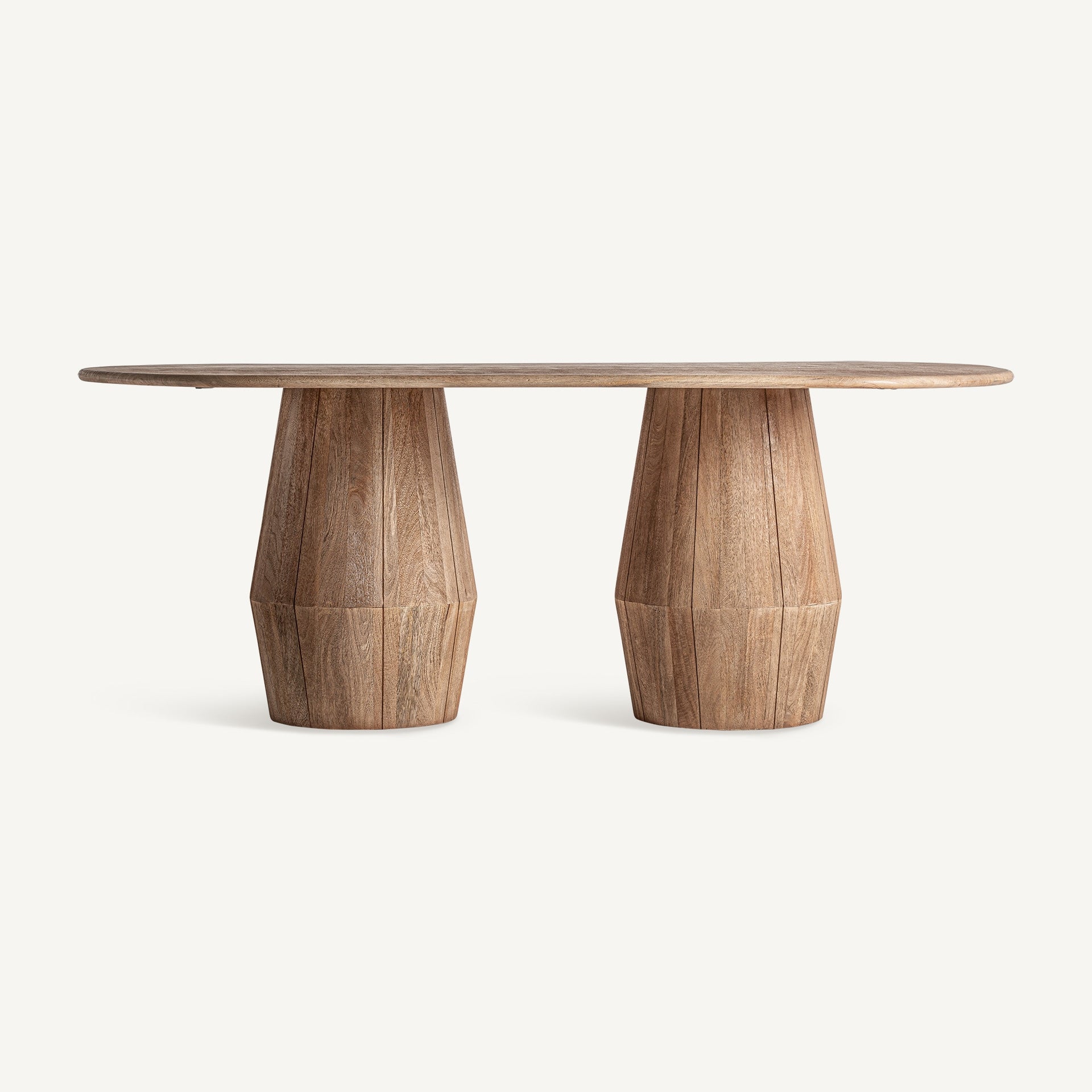 Ovaler Tisch JACQUARD aus Mangoholz