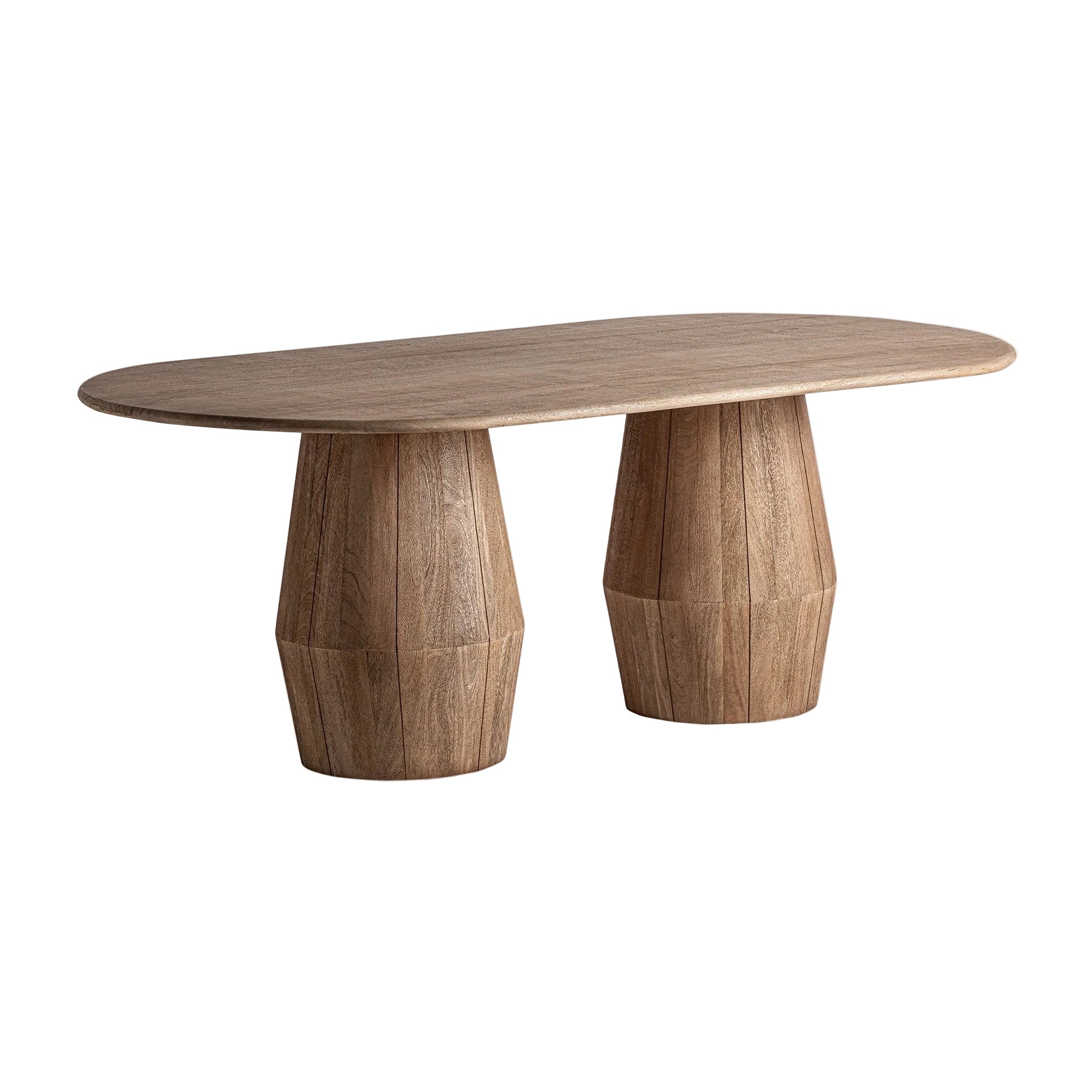 Ovaler Tisch JACQUARD aus Mangoholz