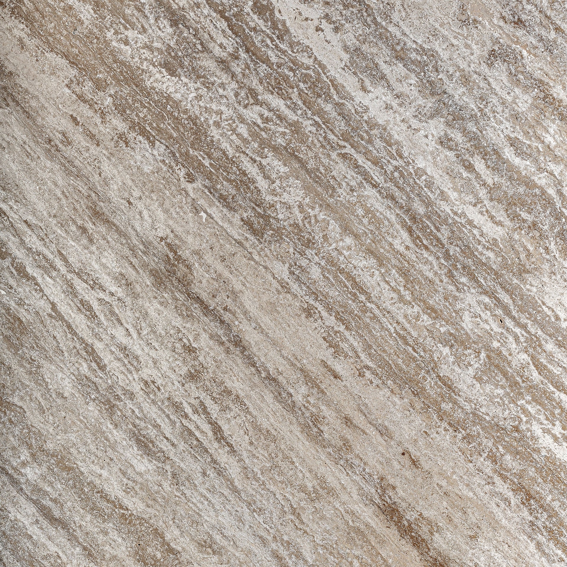 Round Table LAIZE with Travertine Top and Steel Base