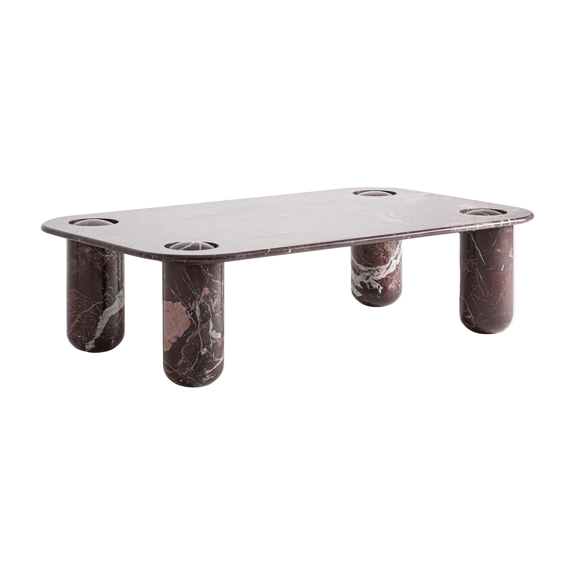BOURG Burgundy Marble Coffee Table
