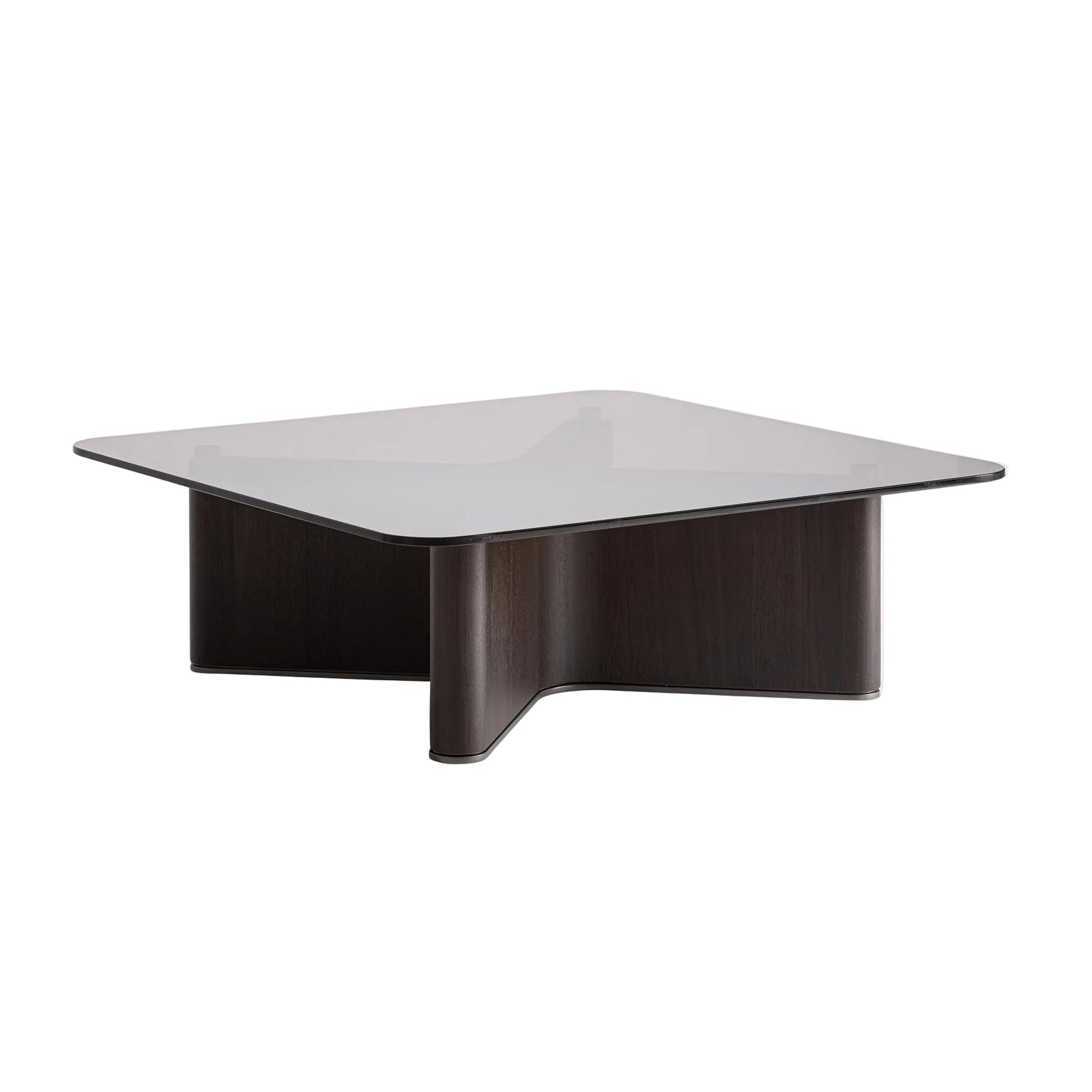 Couchtisch BRANSBY dunkles Eschenholz mit Glasplatte