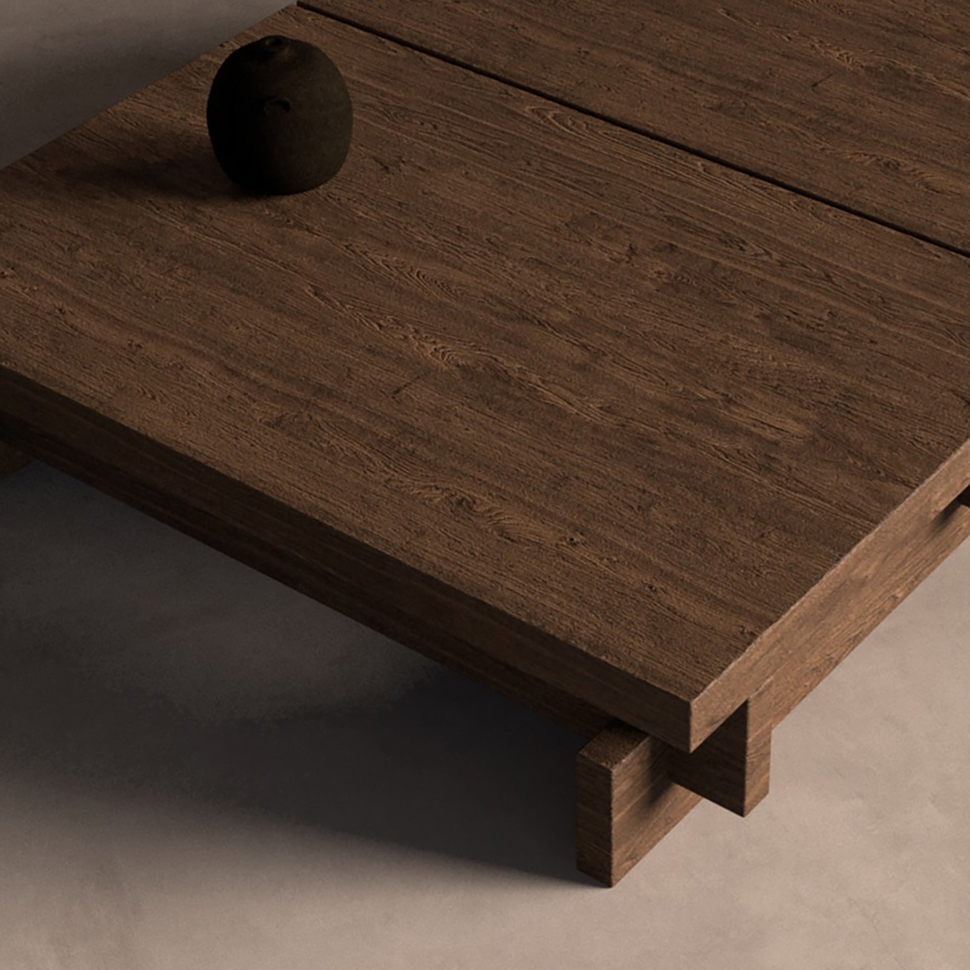 Kaffeetisch BRUTALIST aus recyceltem Holz