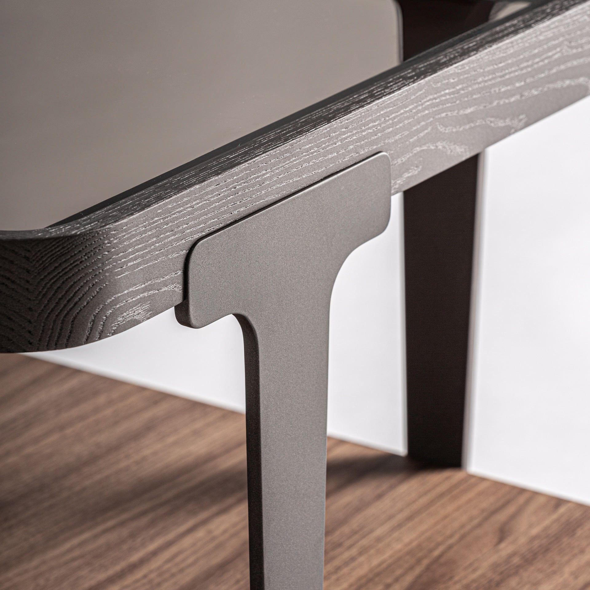 GEHOFEN Coffee Table in Ash Wood with Glass Top