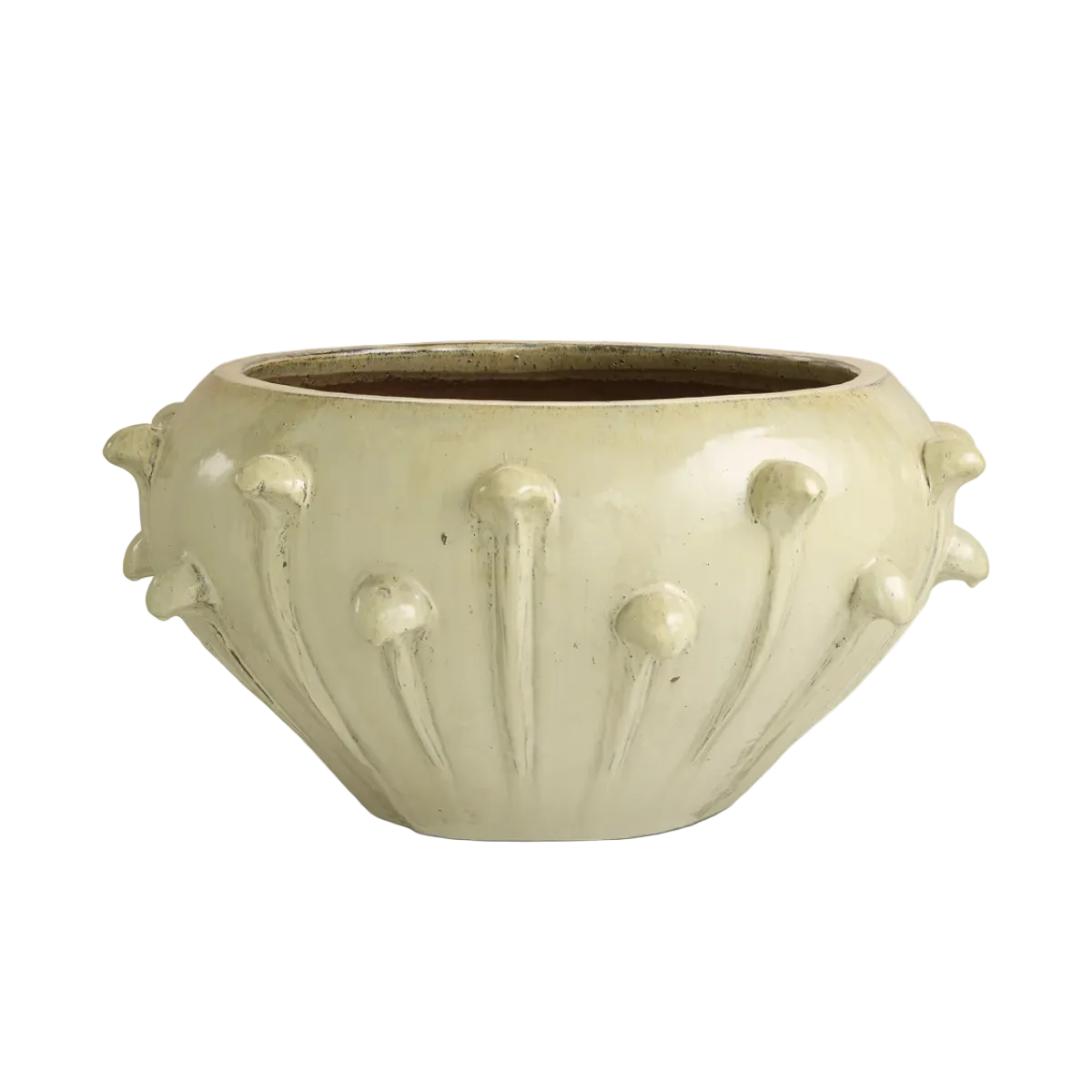 Außenblumentopf MISTRAL cremefarbene Keramik