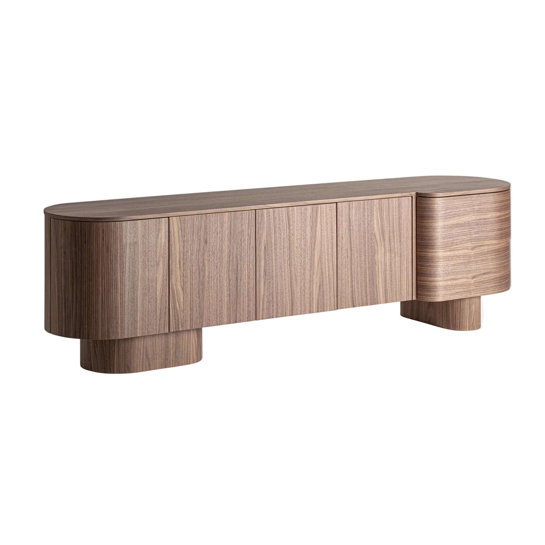 Szafka RTV KEXBY fornir orzechowy