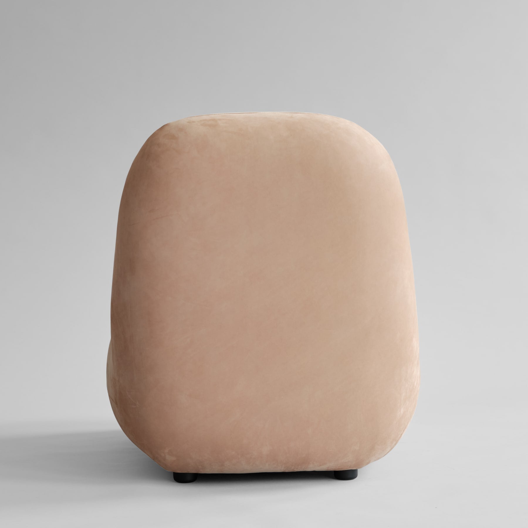 TOE FLAT armless armchair beige nubuck leather