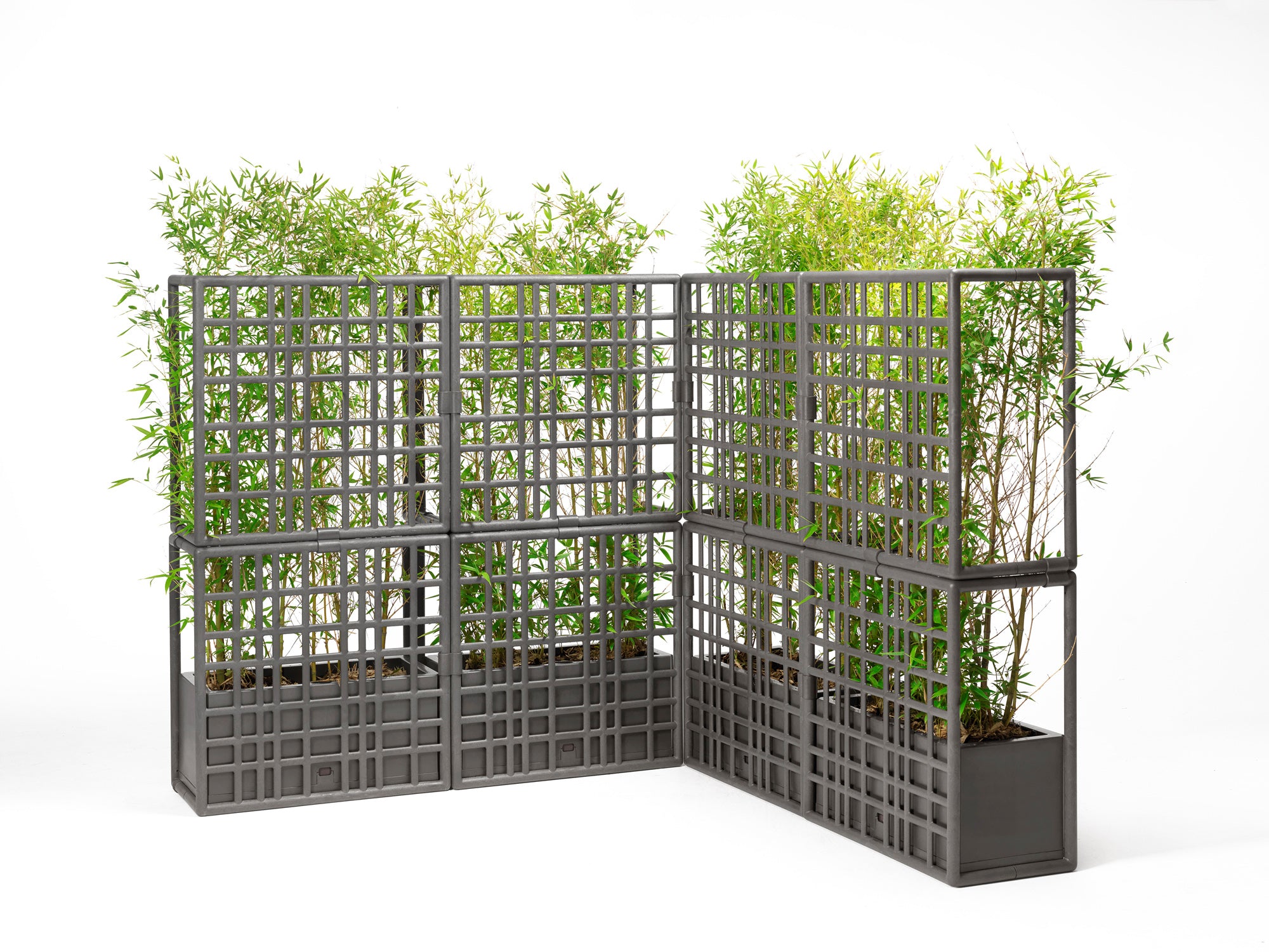 System modułowy zewnętrzny z donicą SIPARIO ziemisty brązowy