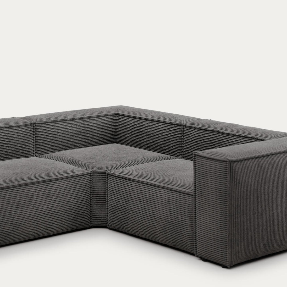 Narożnik modułowy 4-osobowy BLOK szary sztruks La Forma Eye on Design
