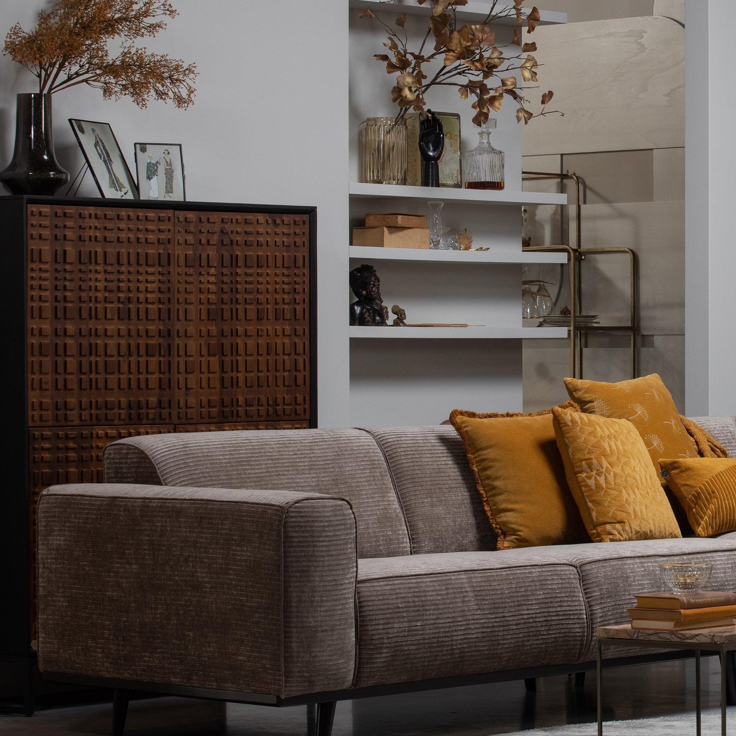 Sofa 4-sitzig STATEMENT braun meliert