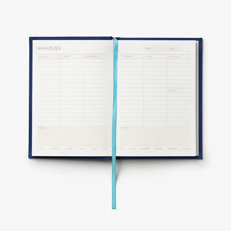 Wöchentlicher Planer THE PERFECT PLAN navy mit blau