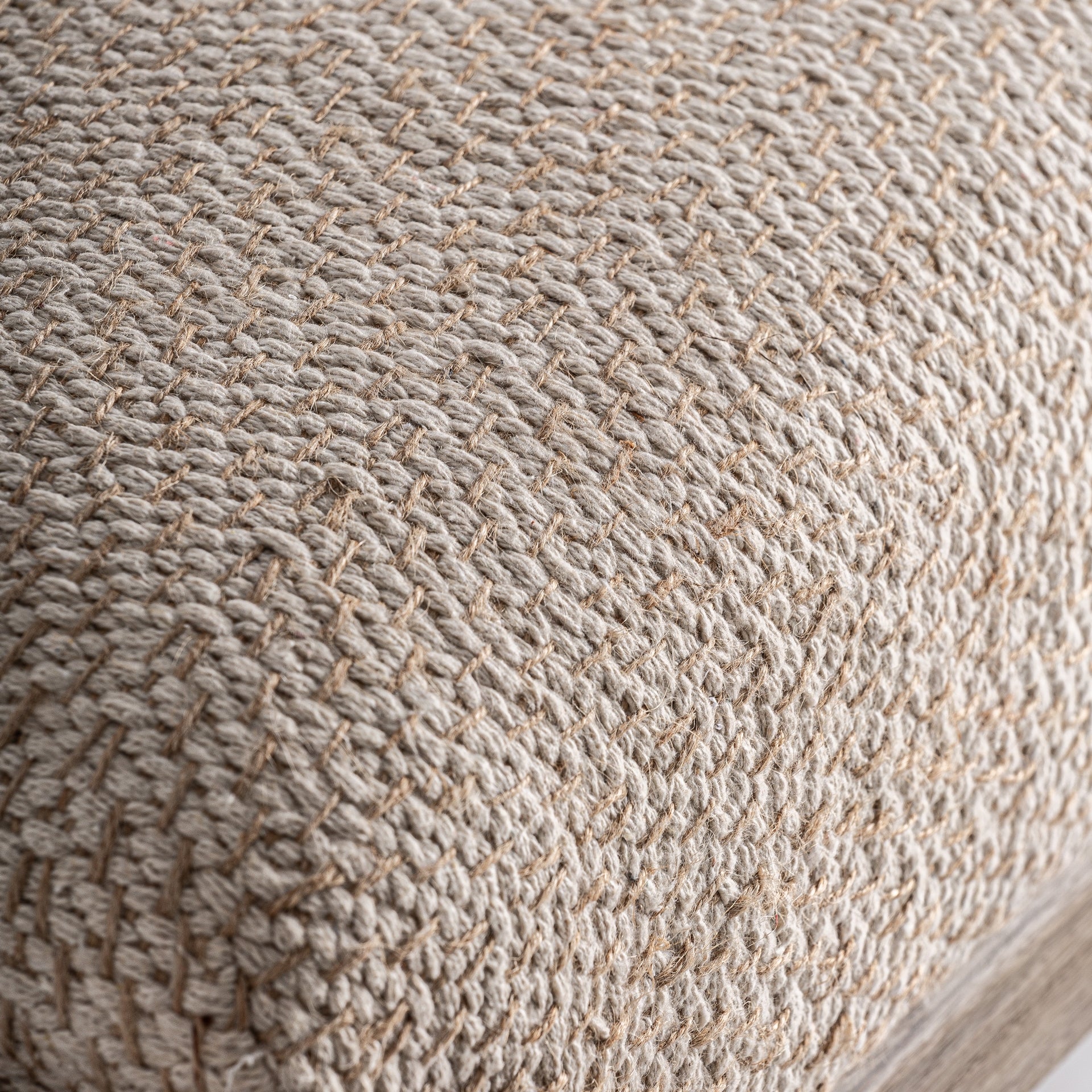 Bank LIERMO beige mit Mango-Holzgestell