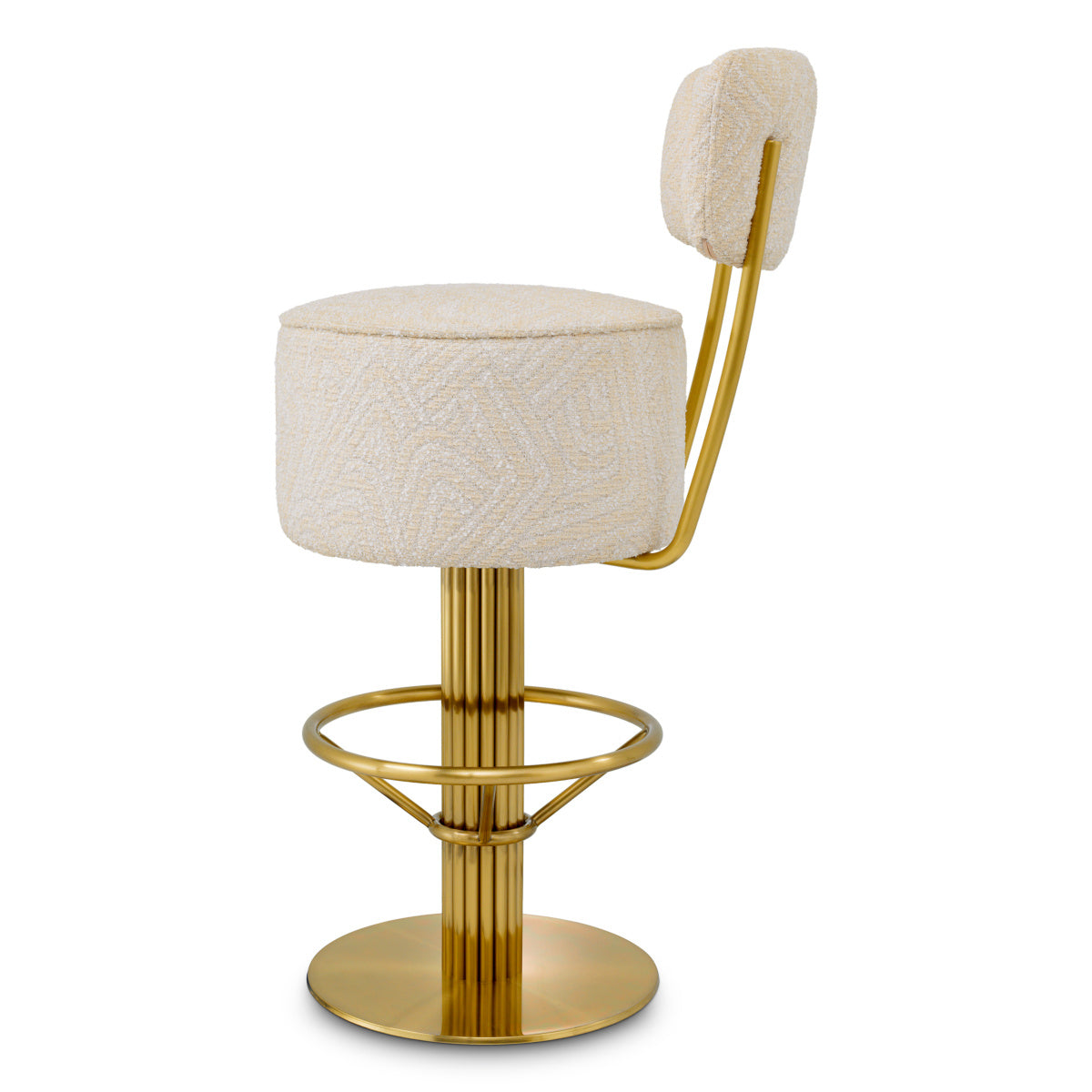 Hoker CARLETON kremowy ze złotą podstawą