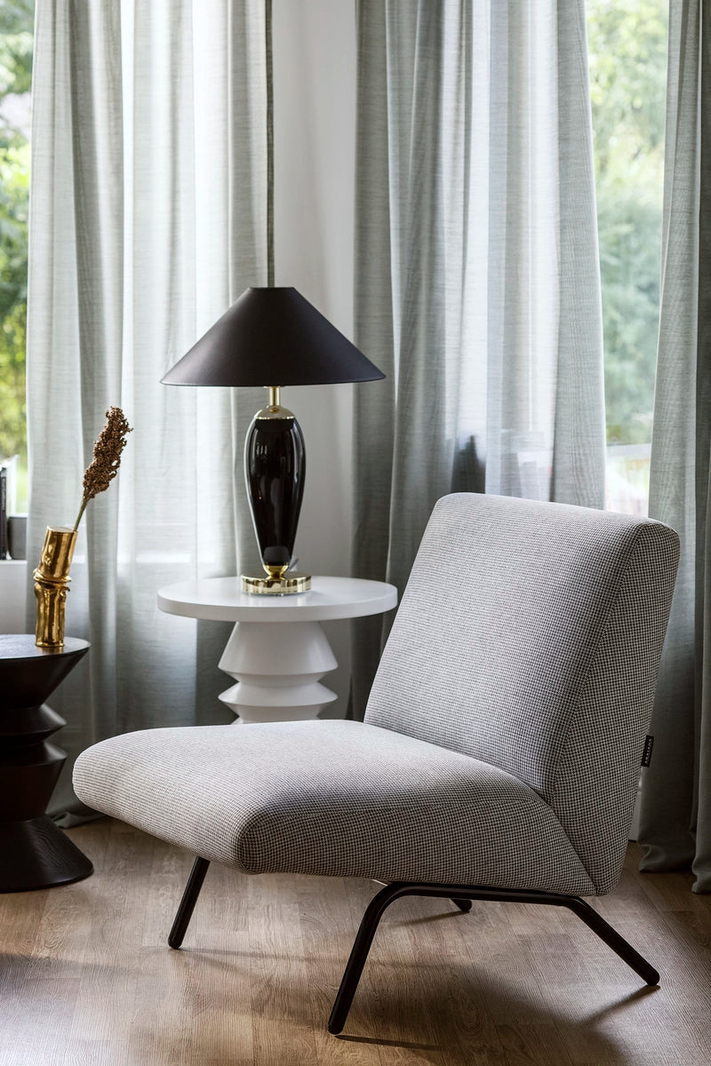 Lampa stołowa REA czarny z czarną podstawą i złotym wykończeniem