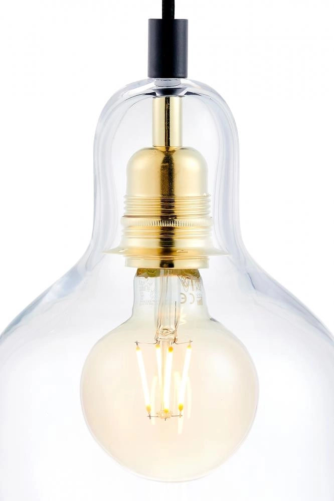 Pendelleuchte LONGIS I transparent mit Gold