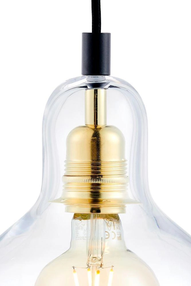 Pendelleuchte LONGIS I transparent mit Gold