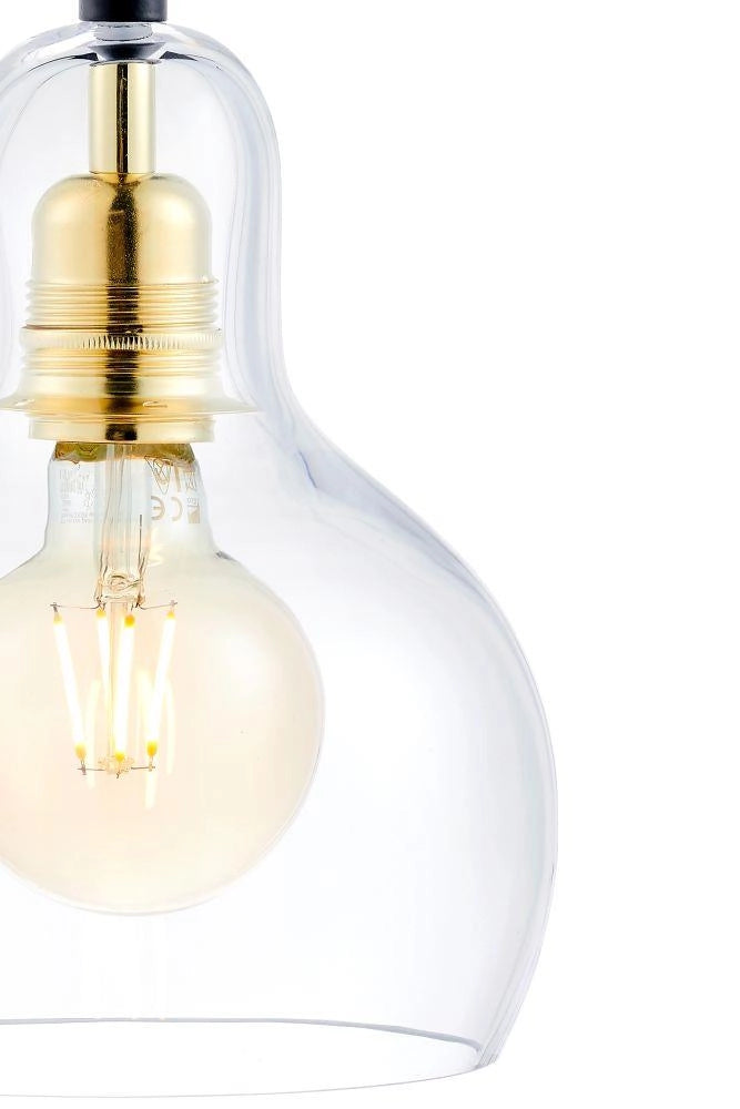 Pendelleuchte LONGIS I transparent mit Gold