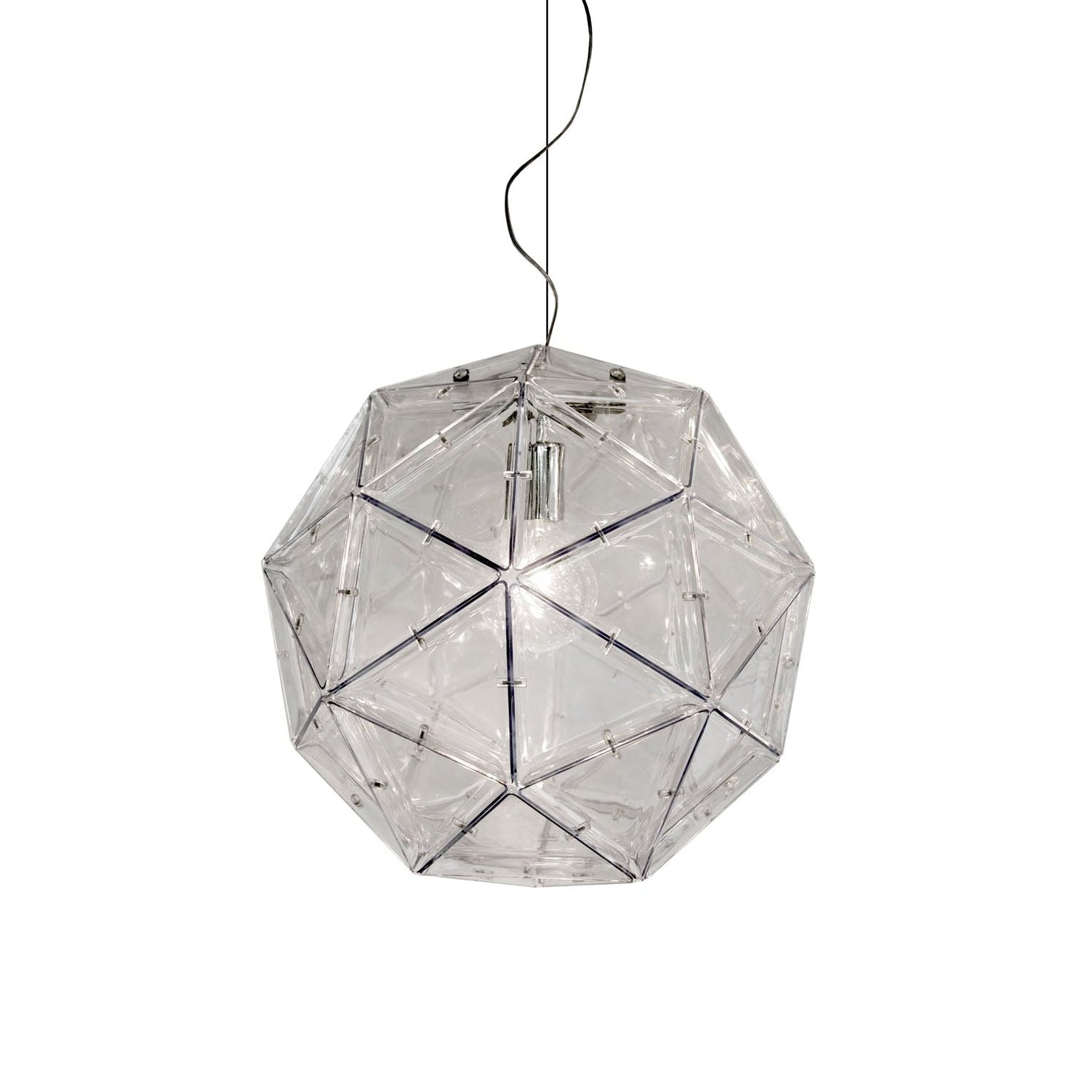 Lampa wisząca POLIEDRO transparentny klosz