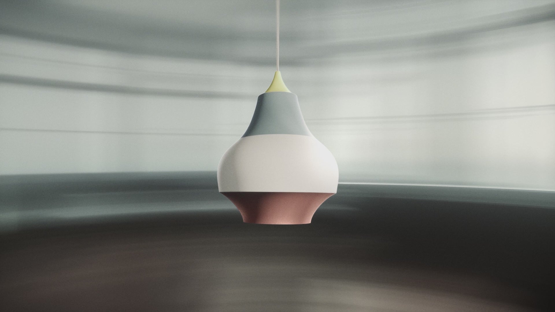 Lampa wisząca CIRQUE biały z szarą końcówką